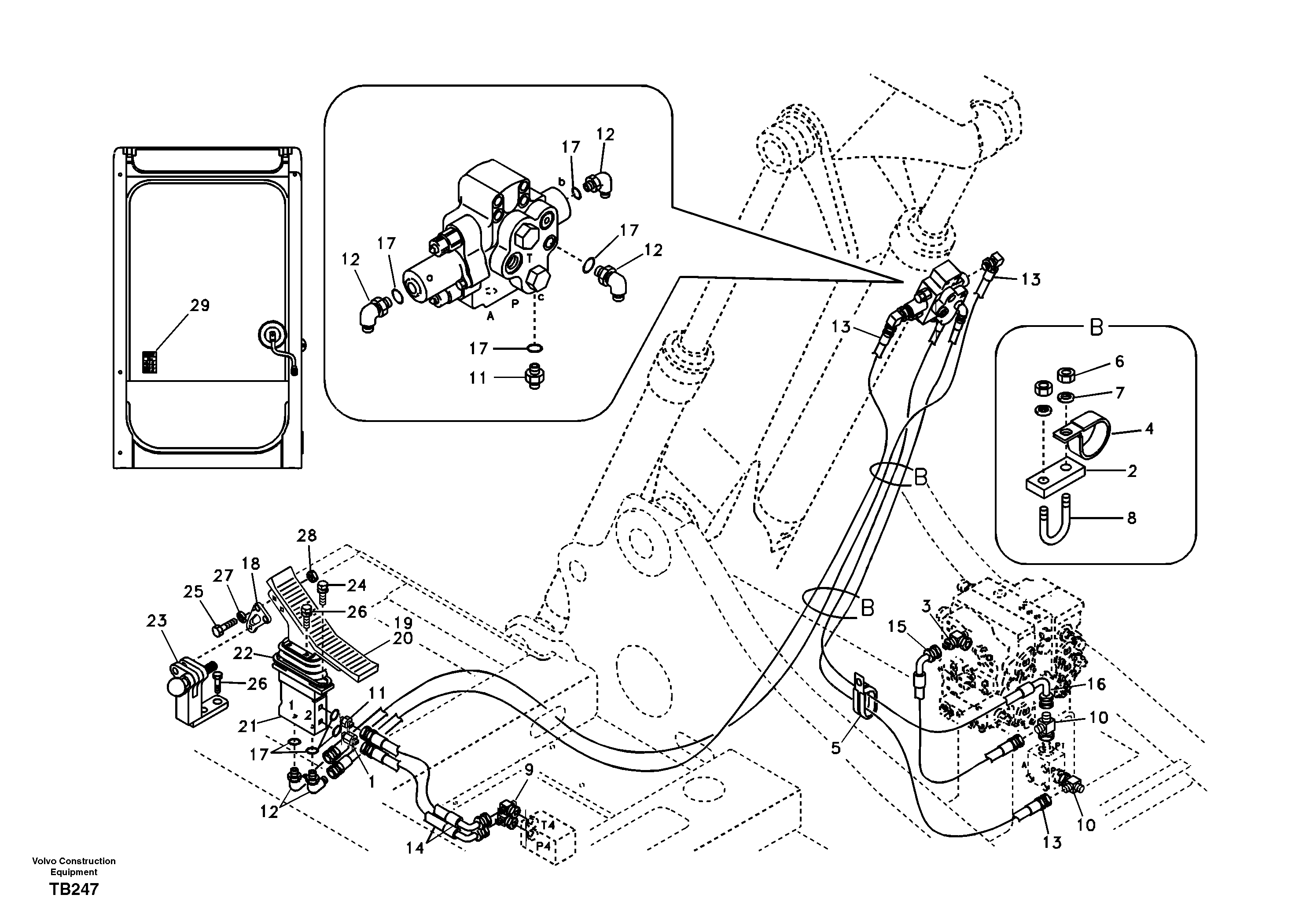 Working hydraulic, adjustable boom for upper — volvo parts diagram