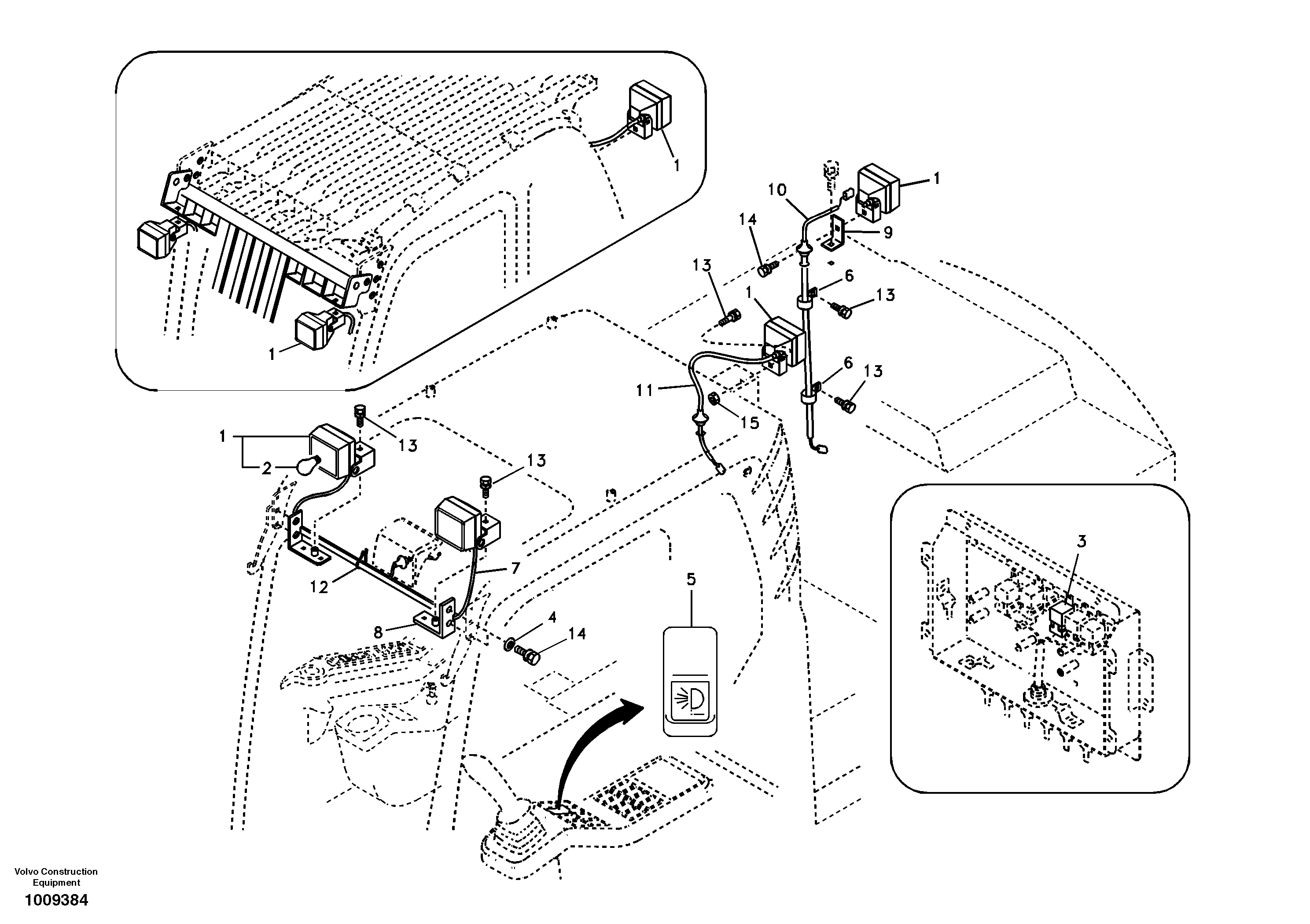 Work lights, extra — volvo parts diagram