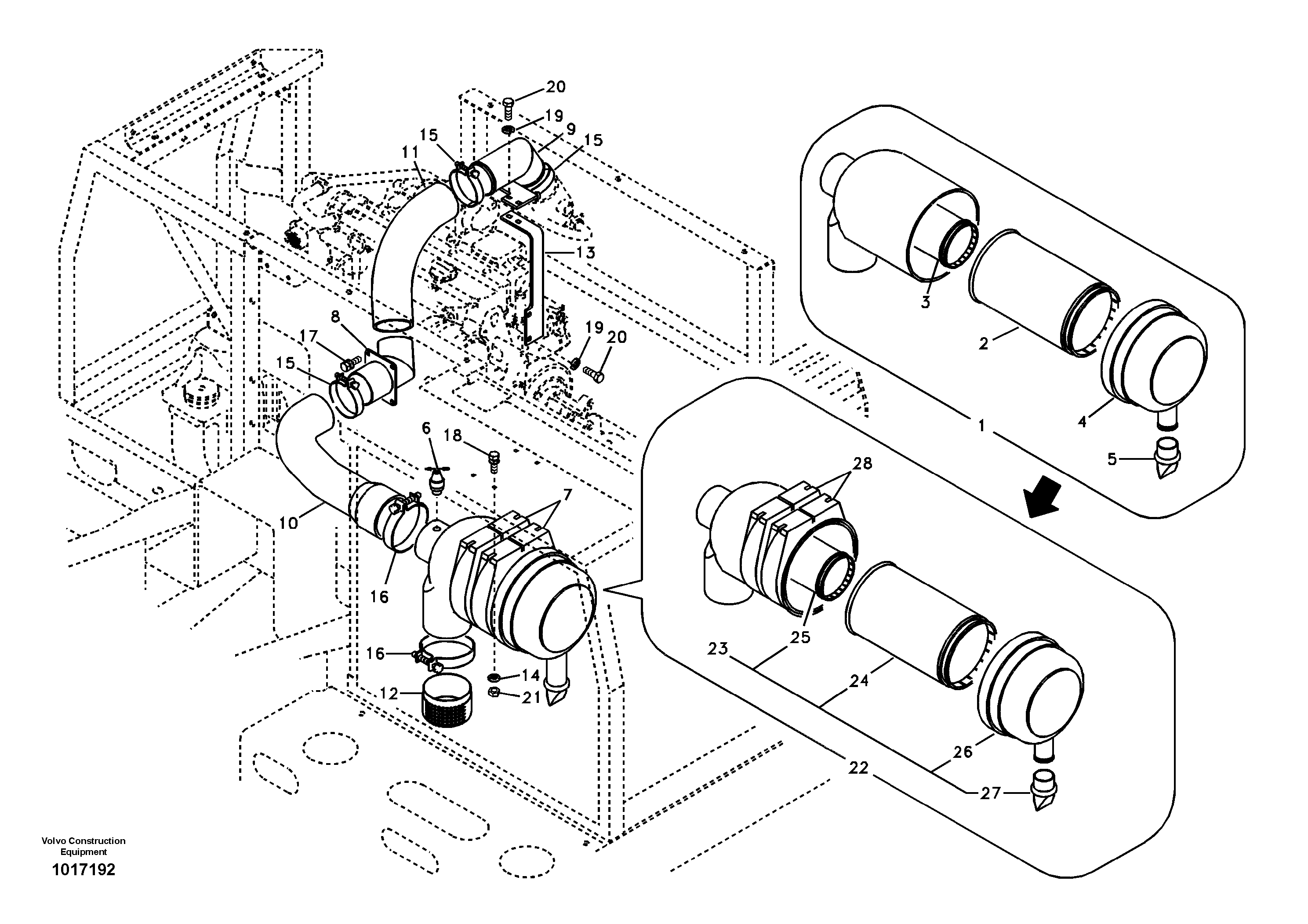 Inlet system — volvo parts diagram