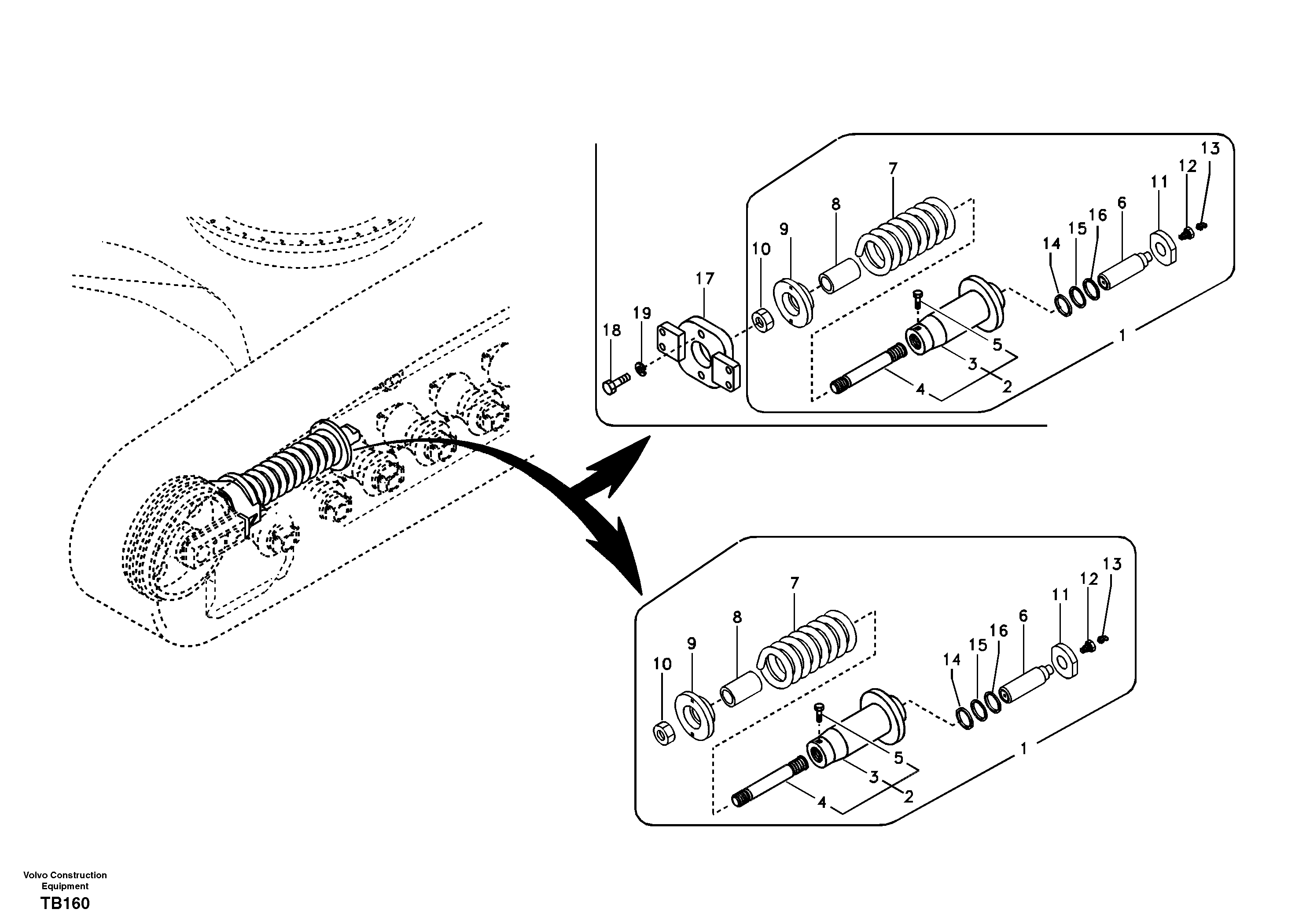 Undercarriage, spring package — volvo parts diagram