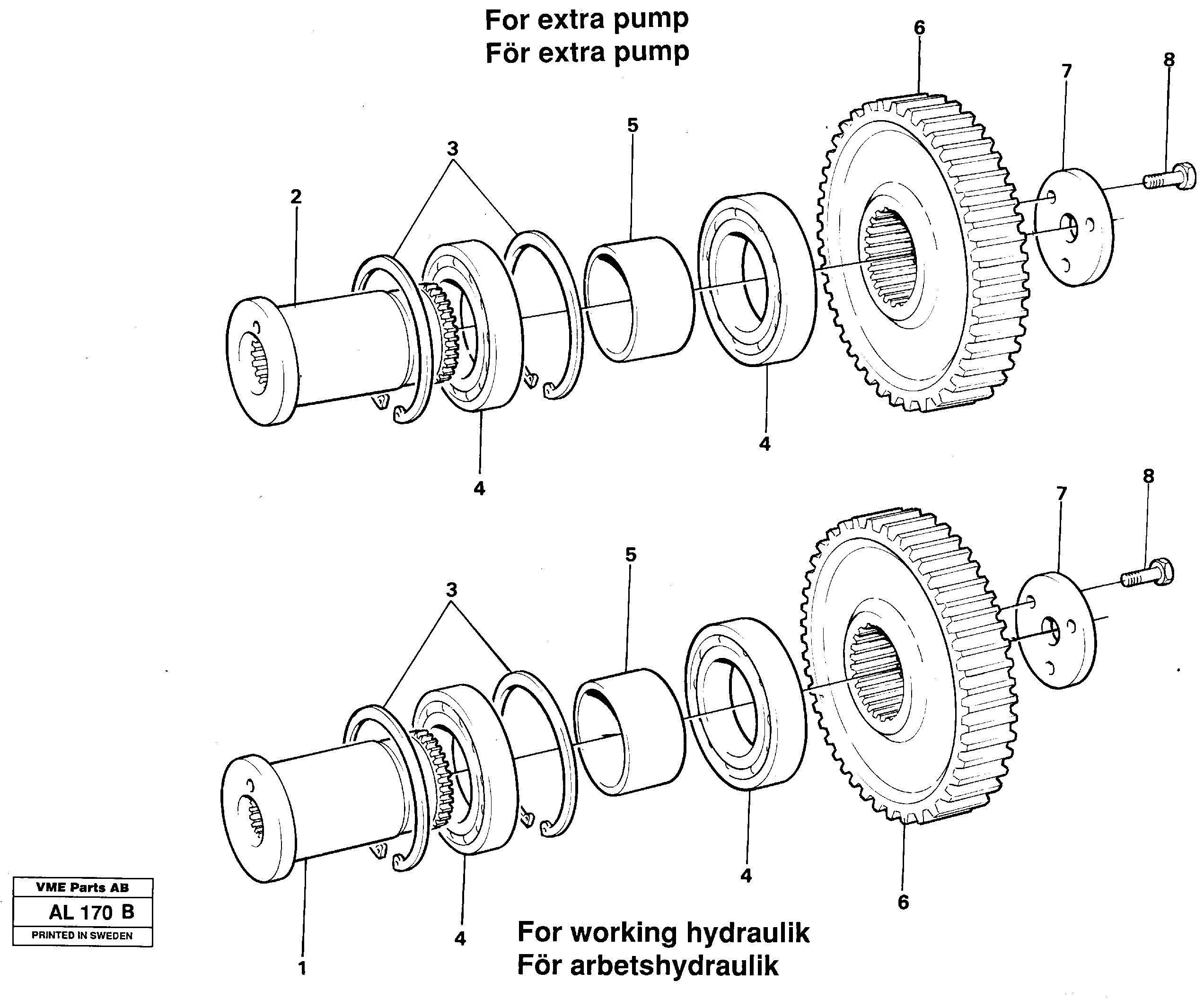 Pump drive — volvo parts diagram