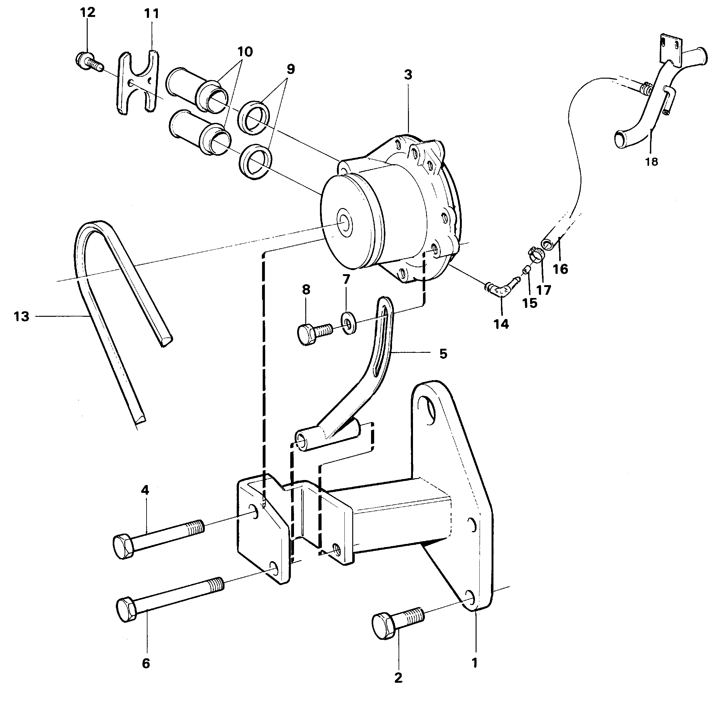 Waterpump, assembly  TD 63 KDE — volvo parts diagram