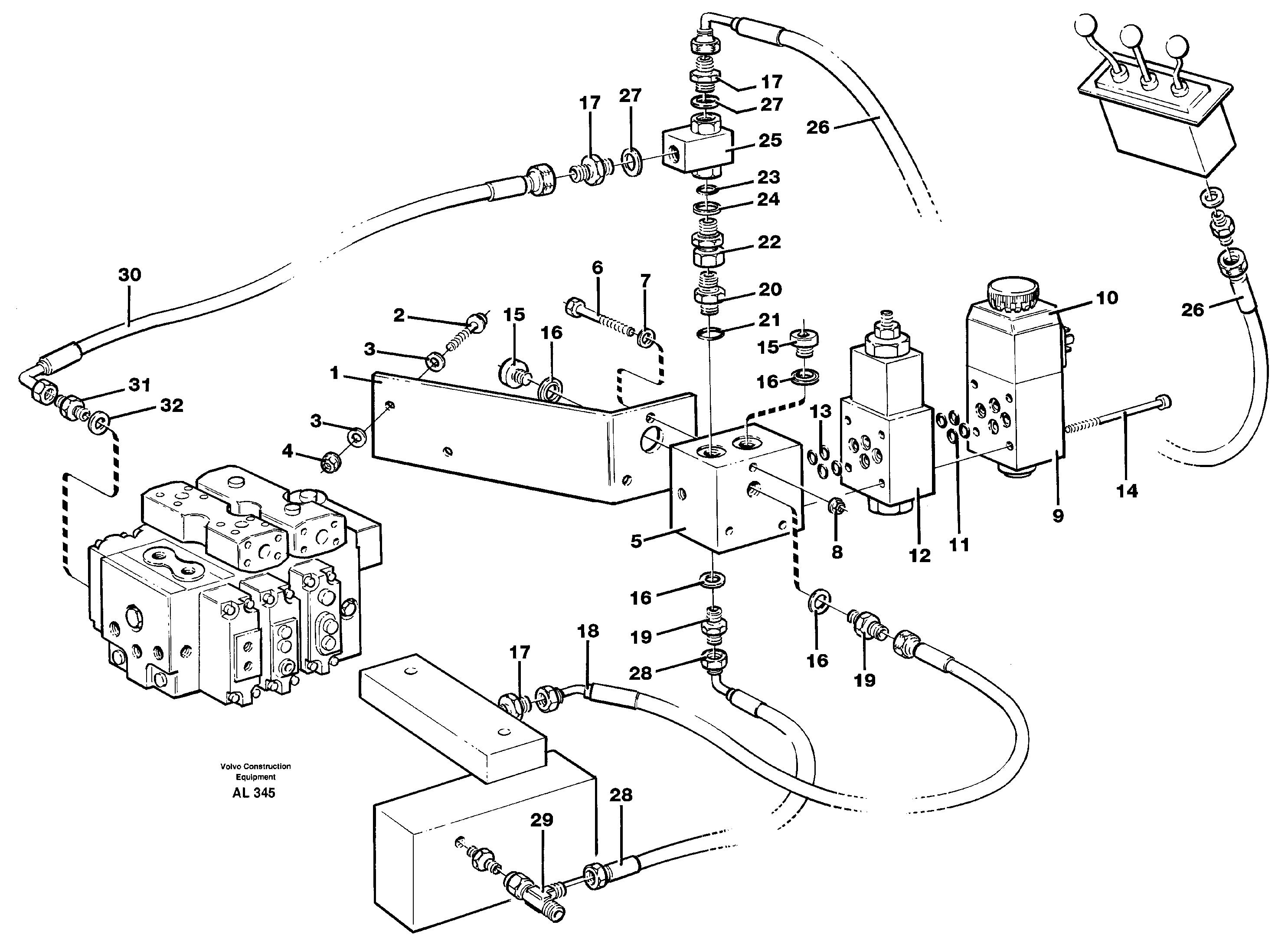 Constant flow from hydraulic function 3  92989. SER NO - 12829 — volvo parts diagram