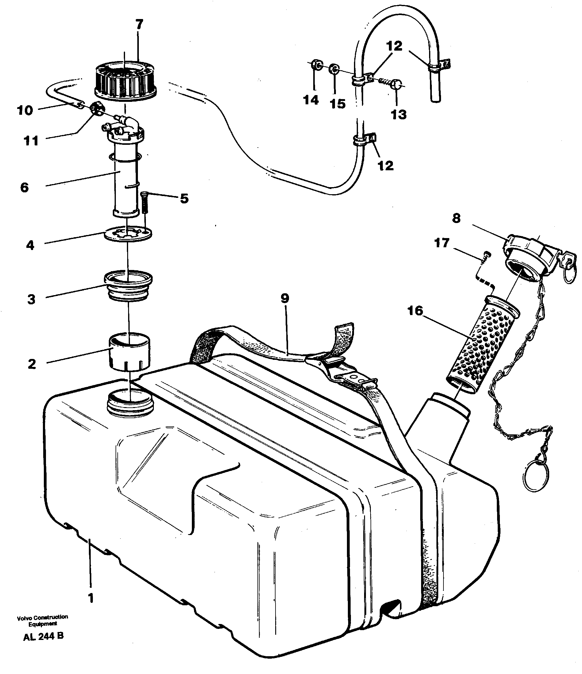 Fuel tank — volvo parts diagram