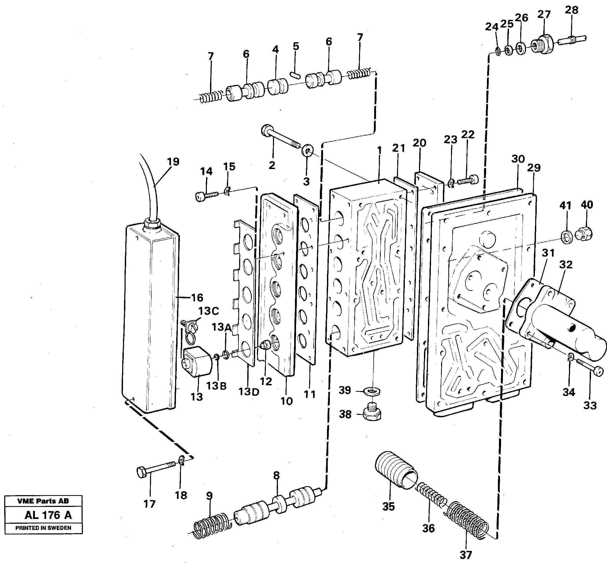 Range selector valve — volvo parts diagram