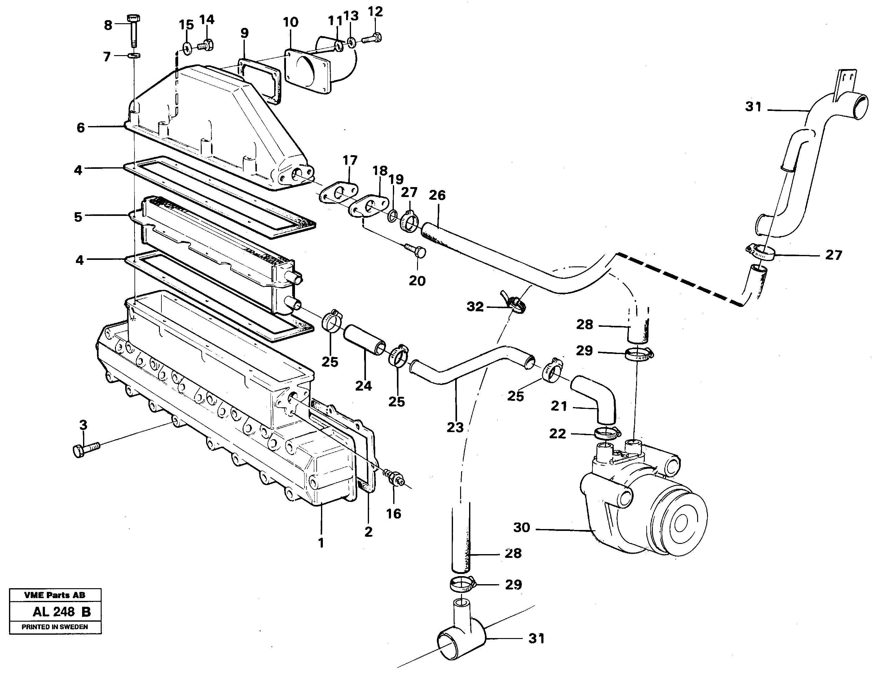 Intercooler  TD 63 KDE — volvo parts diagram