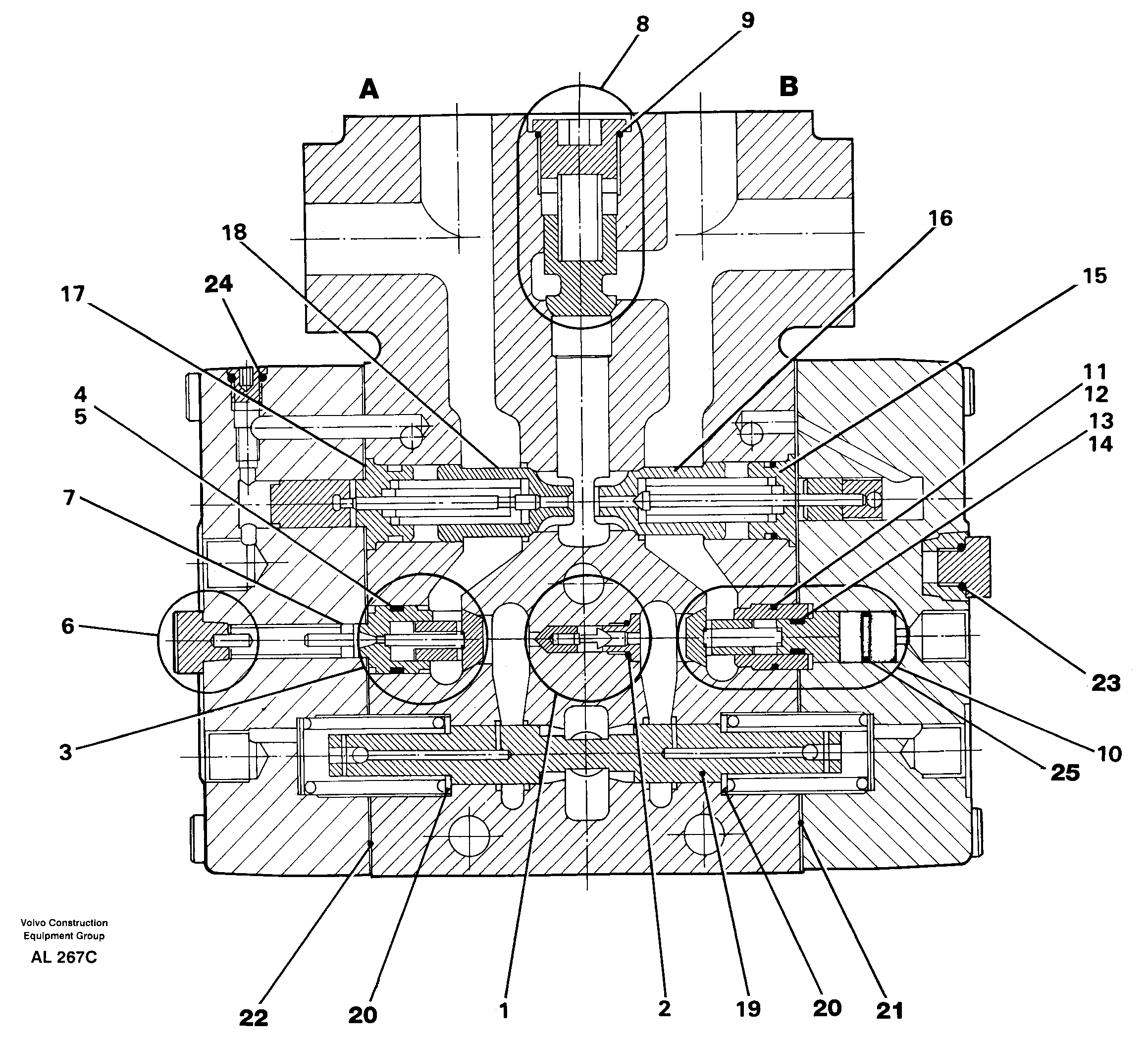 Valve section Lift — volvo parts diagram