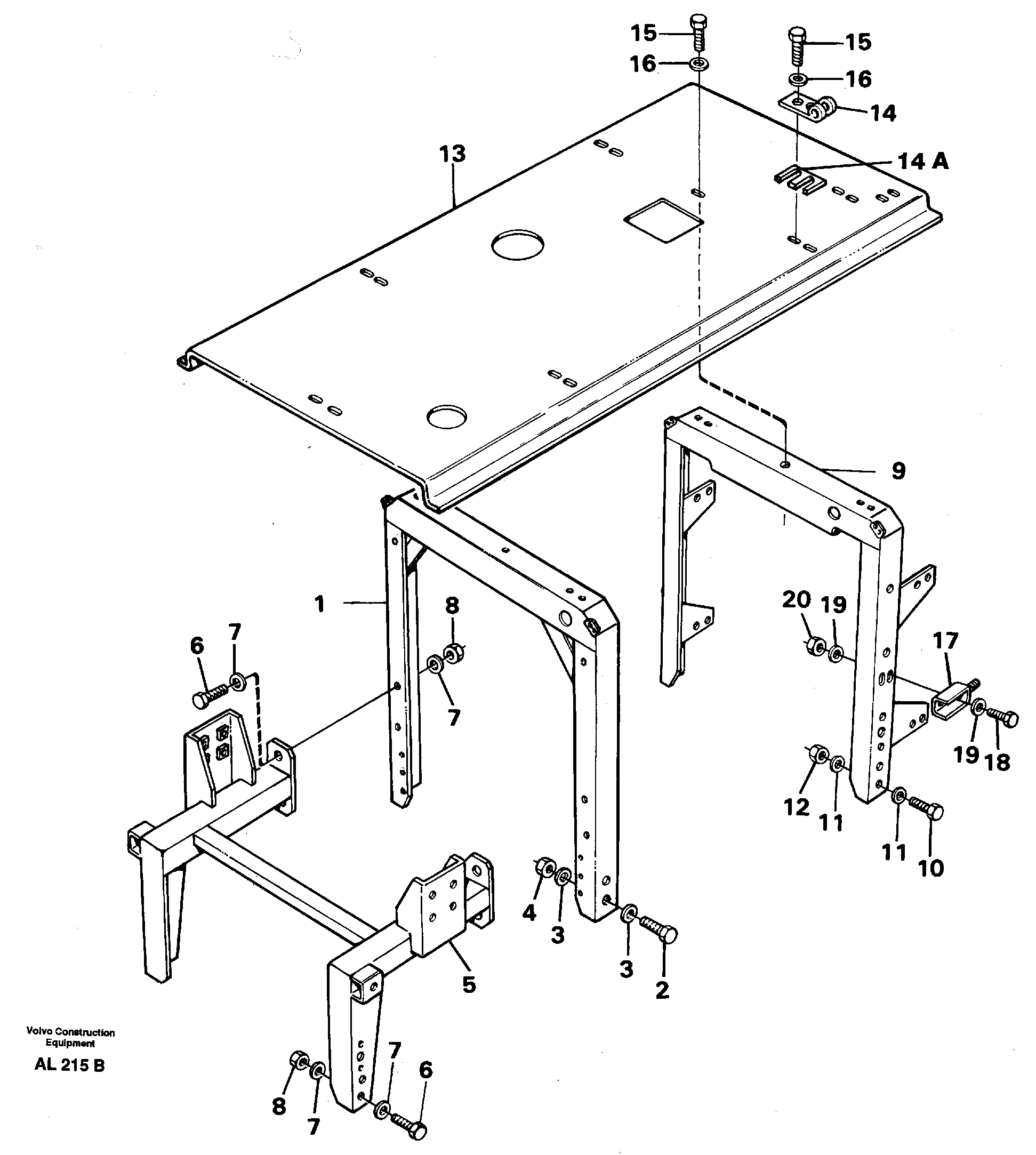 Engine cover — volvo parts diagram