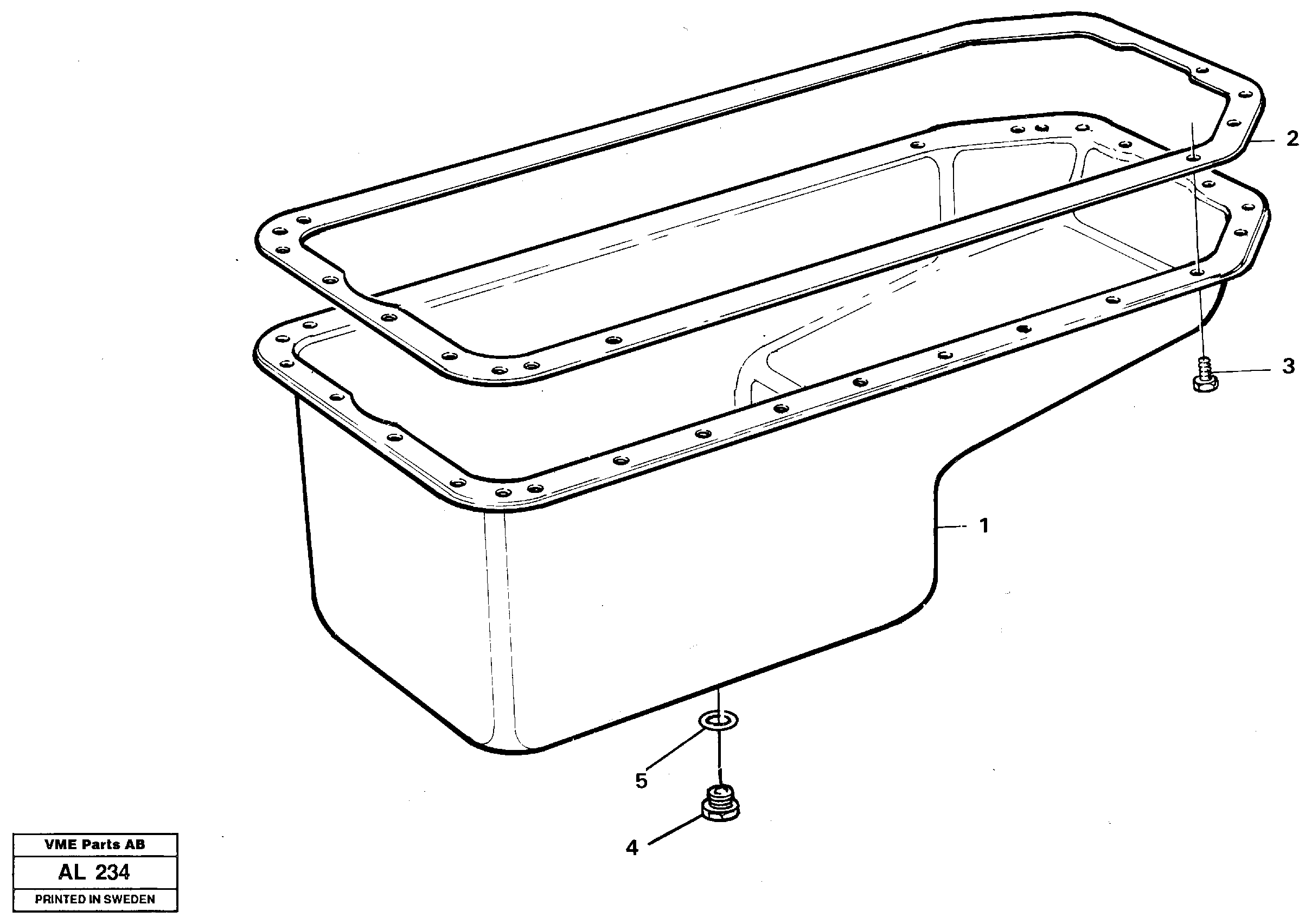 Oil sump — volvo parts diagram
