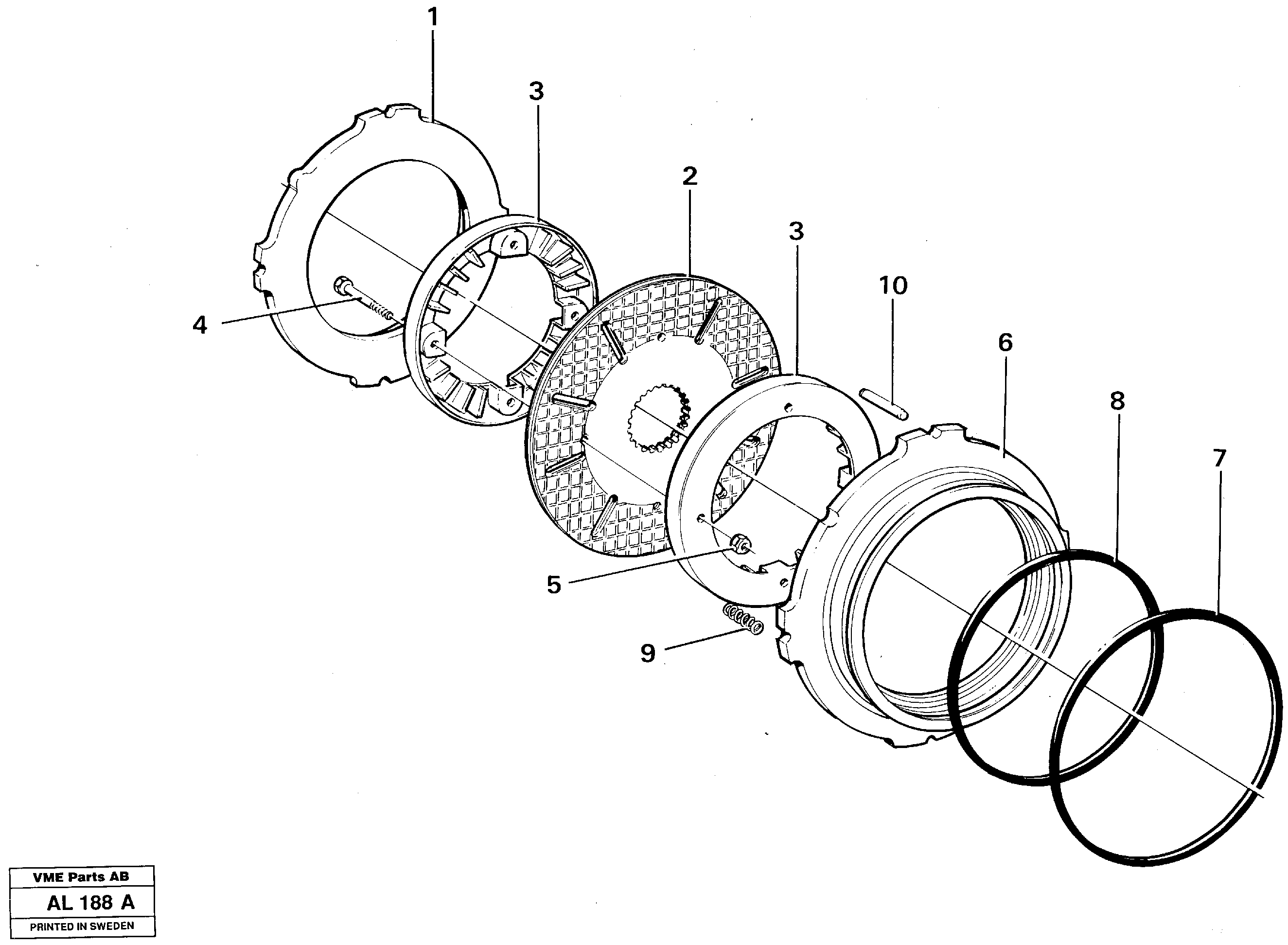 Disc brake — volvo parts diagram