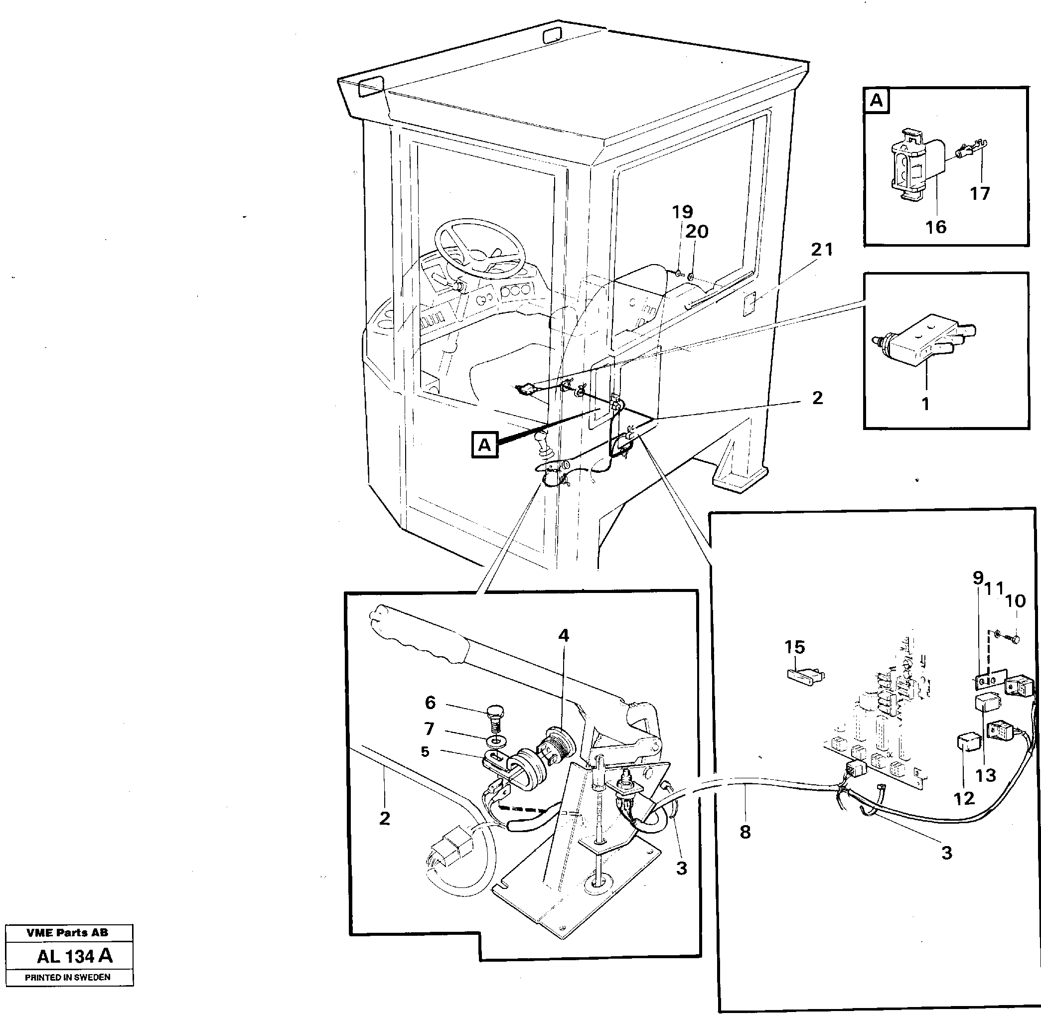 Electrical system: Parking brake alarm  92158 — volvo parts diagram