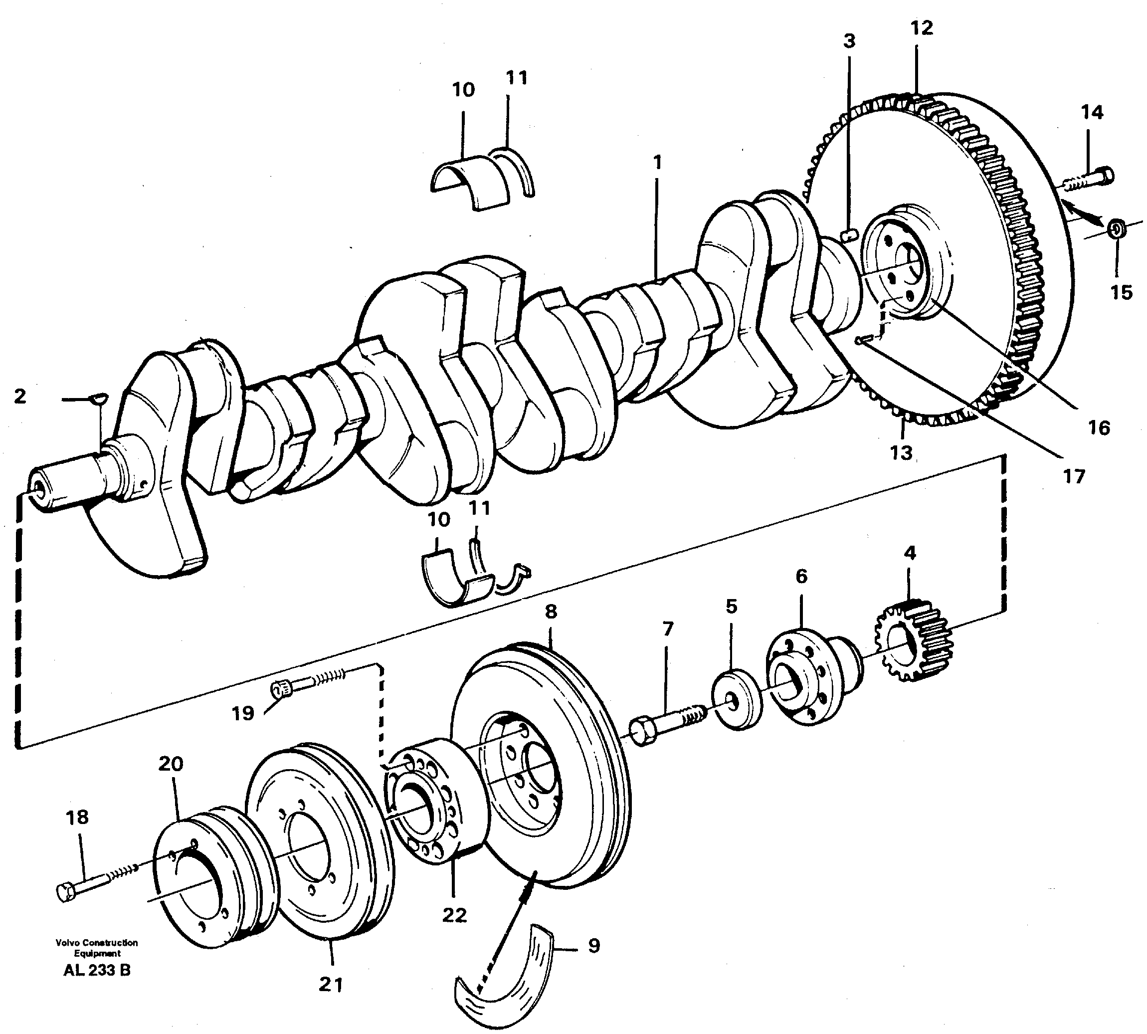 Crankshaft and related parts — volvo parts diagram