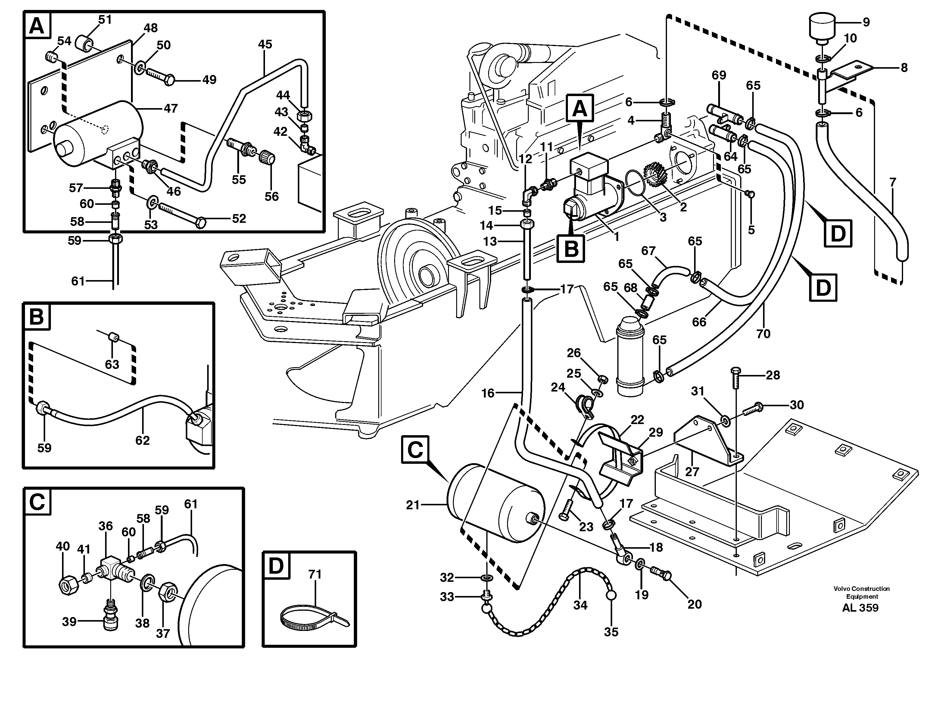Compressed air equipment  94592 — volvo parts diagram