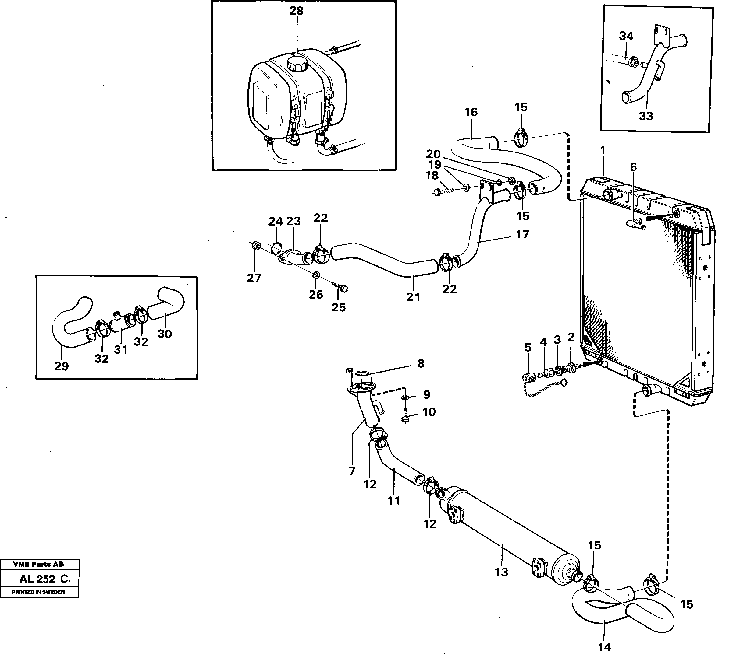 Cooling system — volvo parts diagram