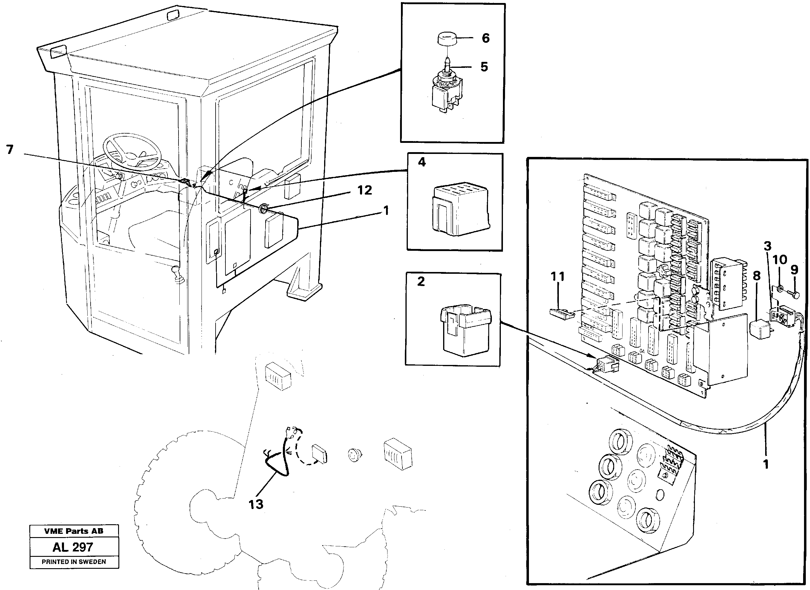 Electrical system: Boom suspension system  92628 — volvo parts diagram