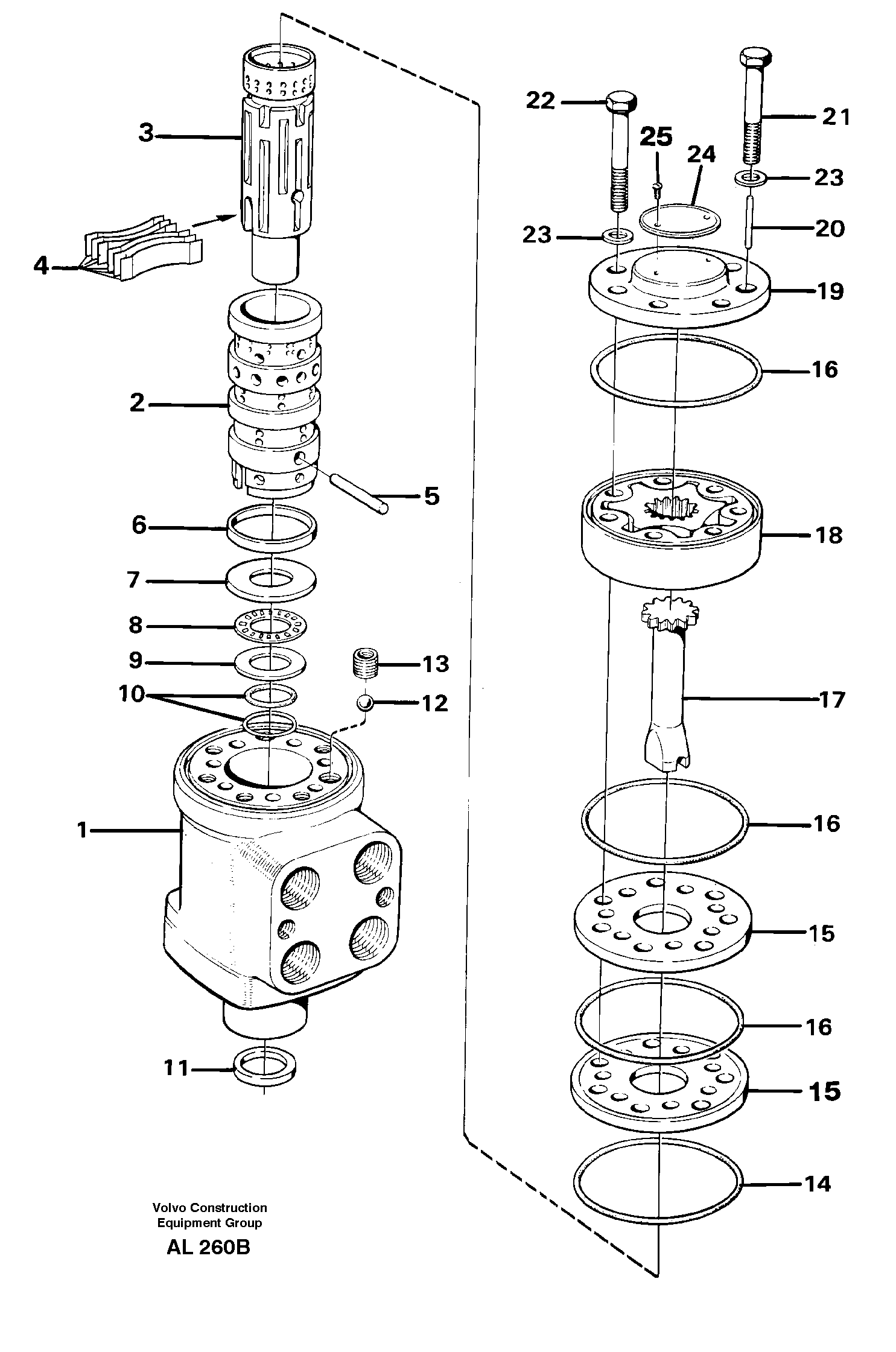 Steering unit — volvo parts diagram