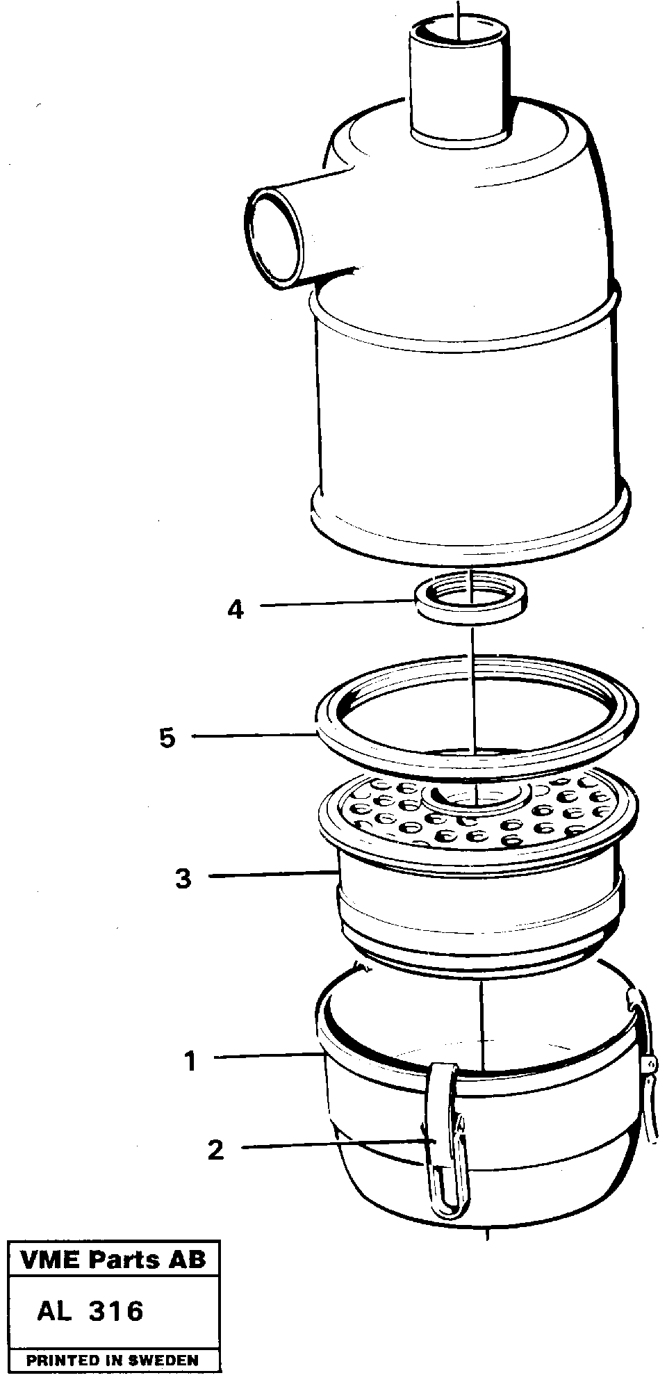 Air filter  92614 — volvo parts diagram