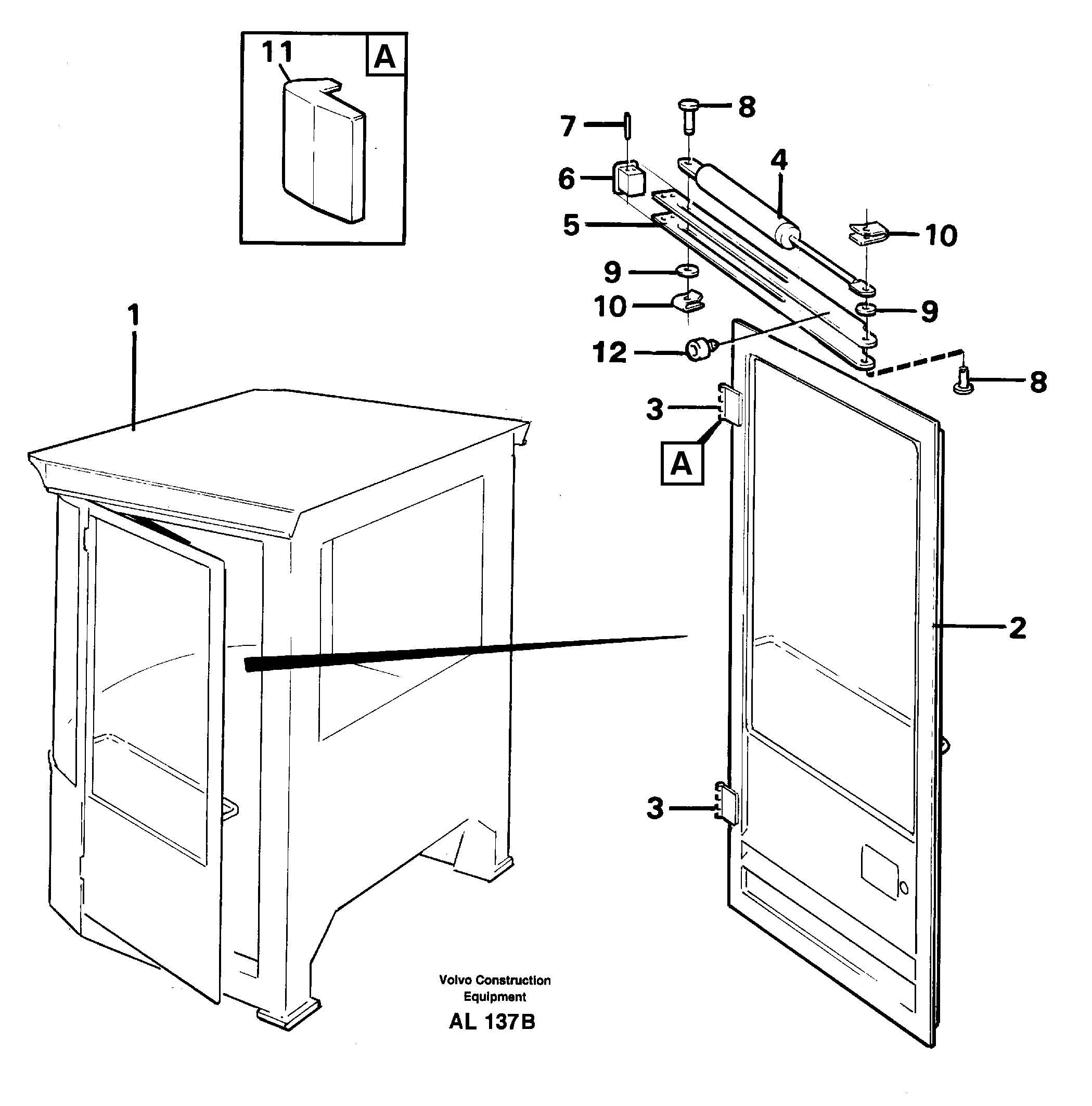 Door mounting — volvo parts diagram