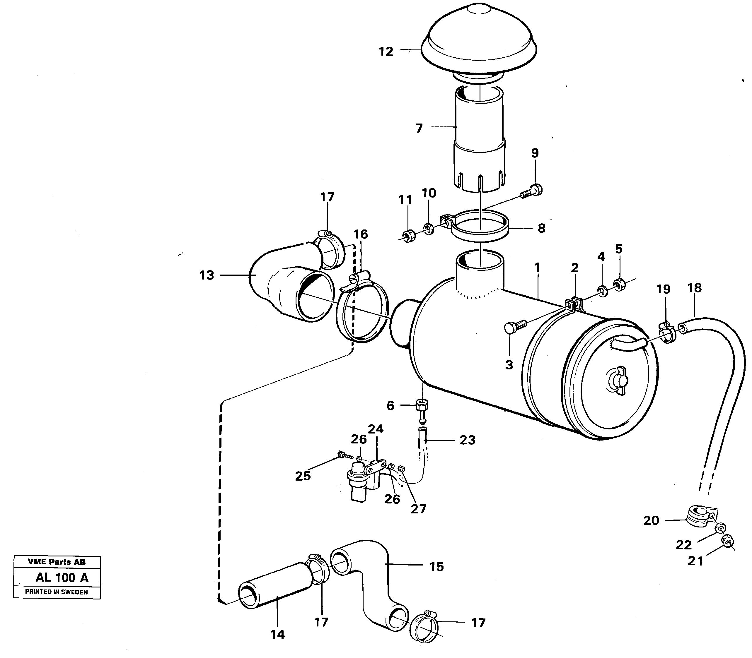 Inlet system — volvo parts diagram
