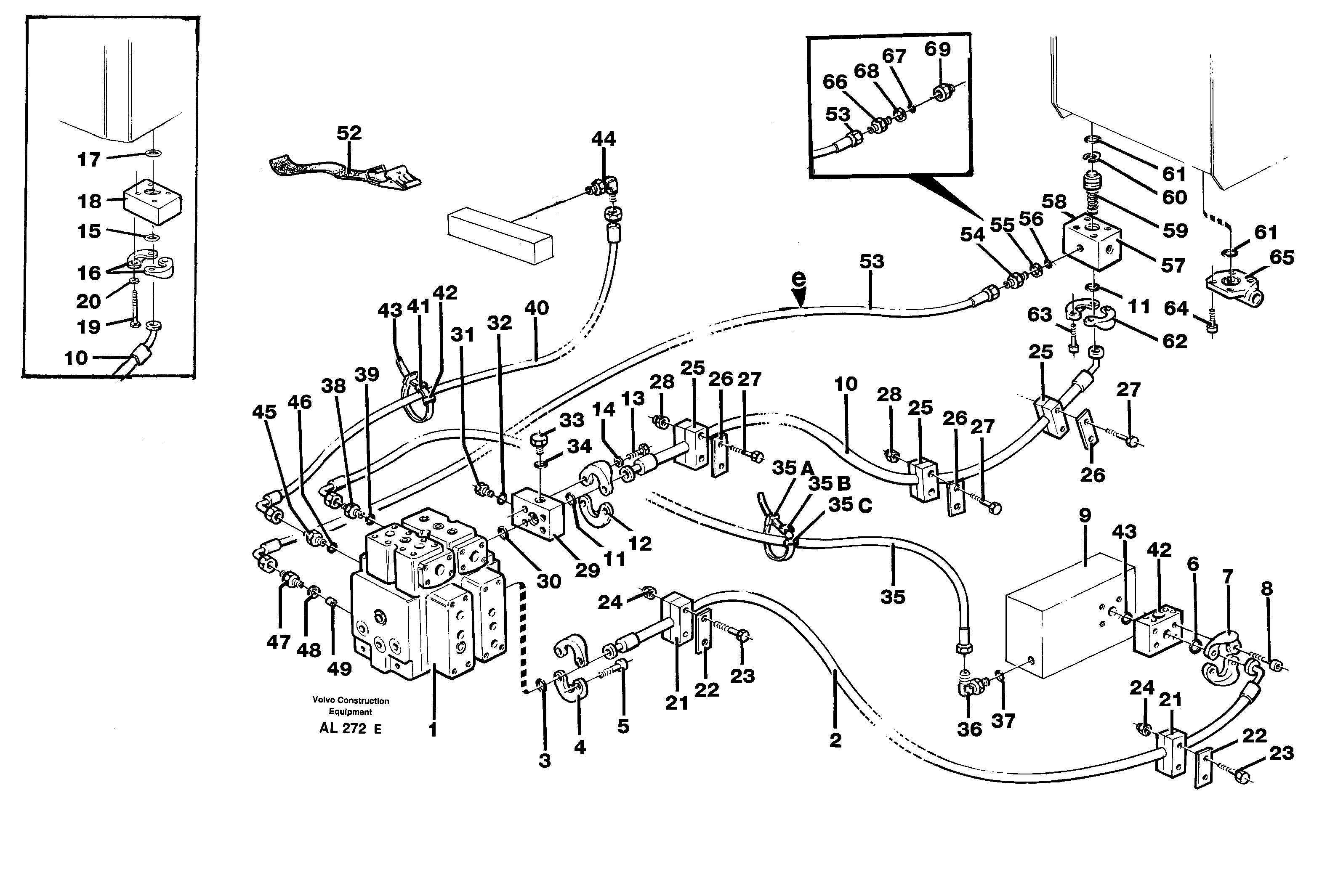 Hydraulic system: Centralblock - Control valve — volvo parts diagram