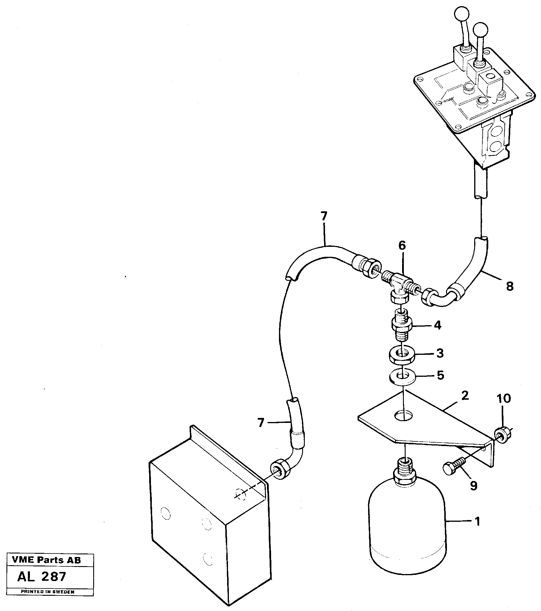 Boom lowering system.  STD. 92709 — volvo parts diagram