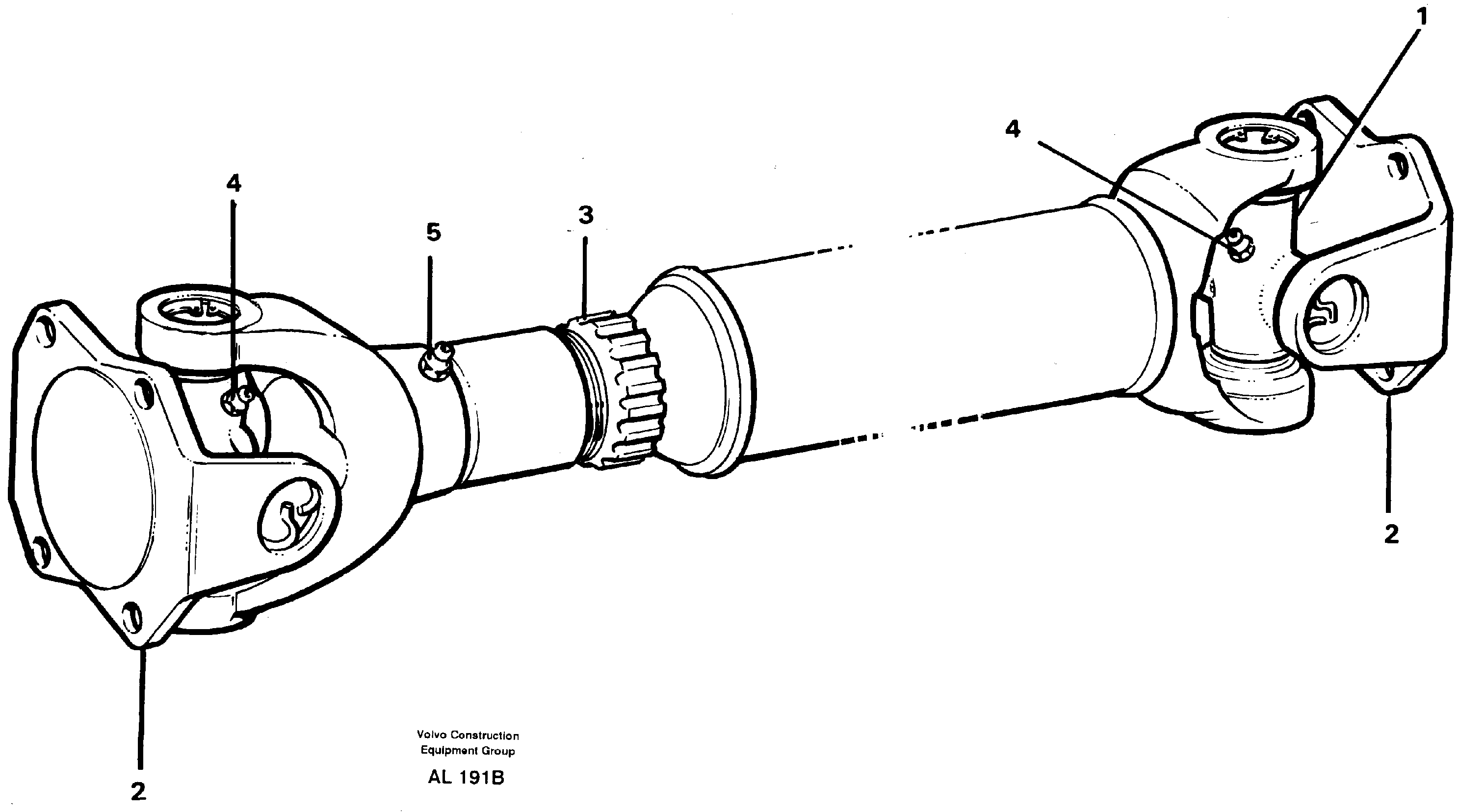 Propeller shaft — volvo parts diagram