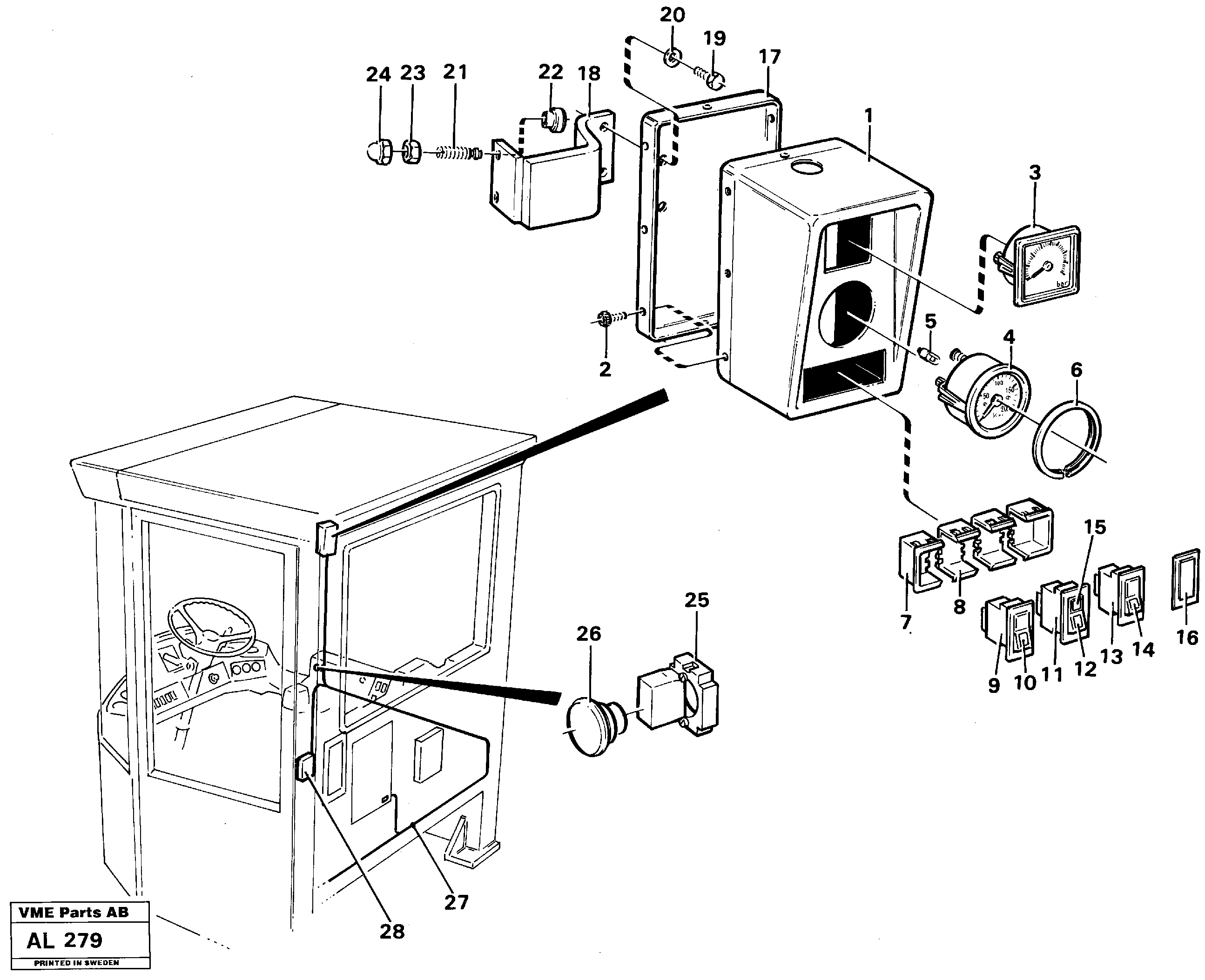 Instrument, equipment hydraulic, Heavy Duty  92685 — volvo parts diagram