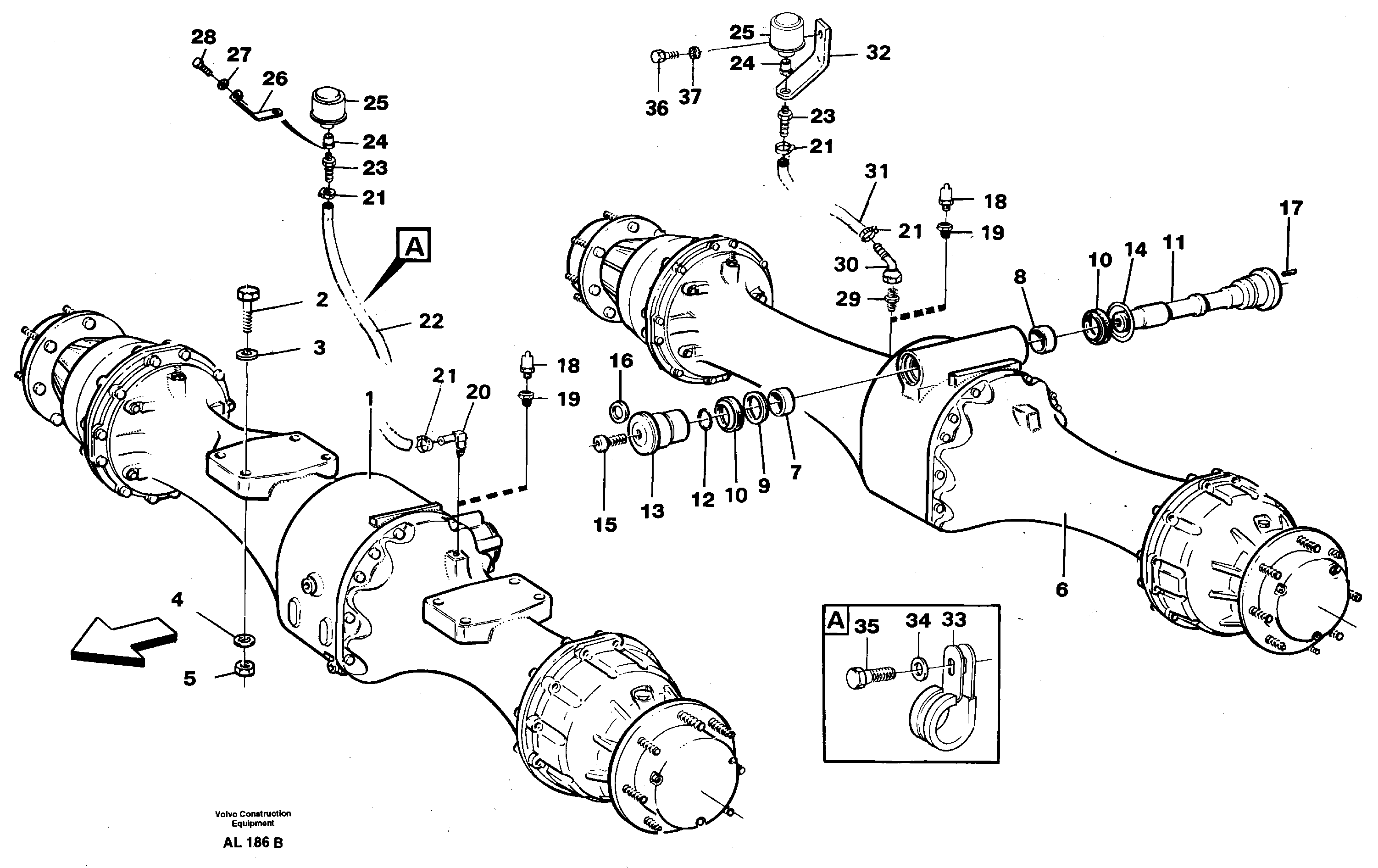 Planetary axle mounting — volvo parts diagram