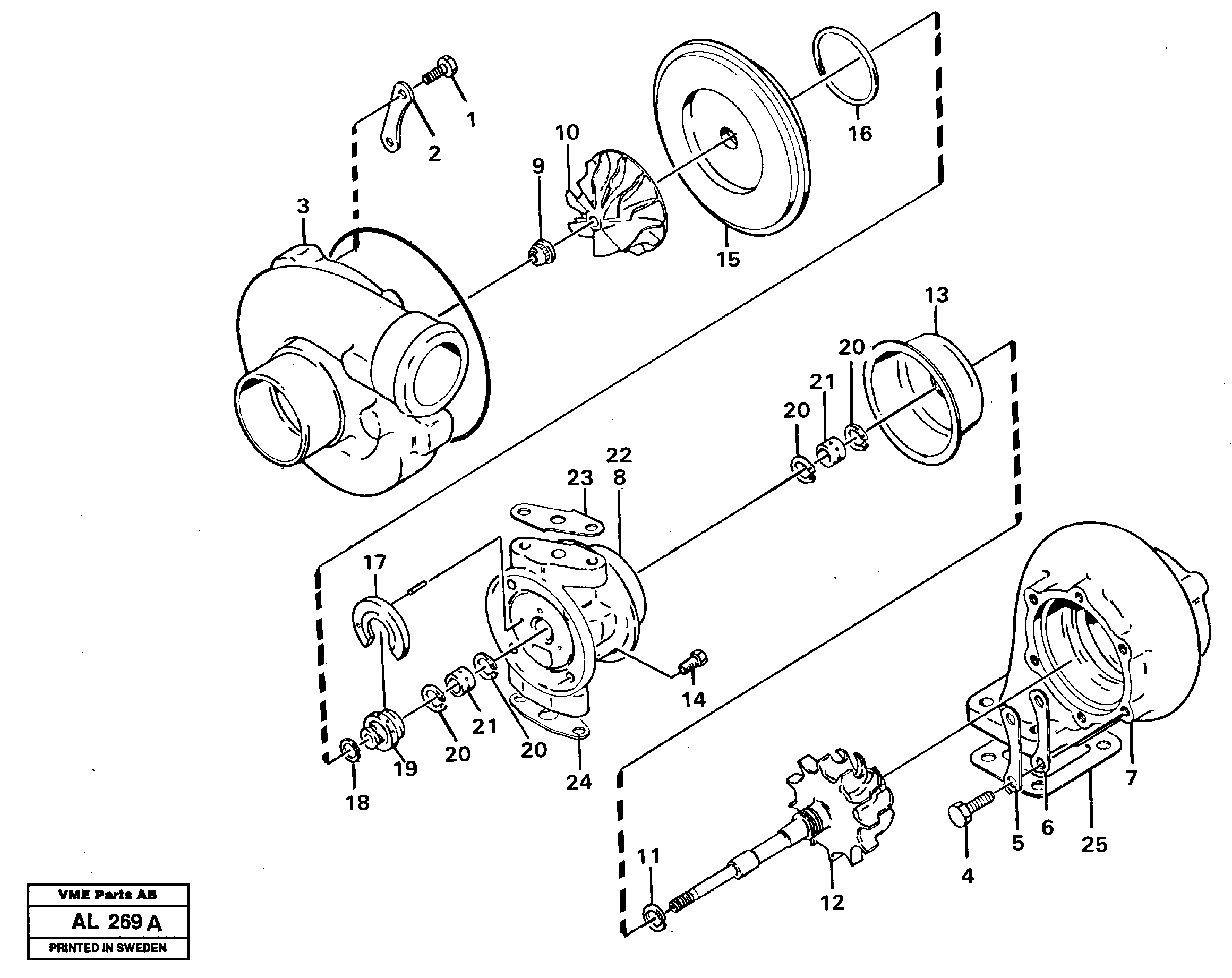 Turbo charger — volvo parts diagram
