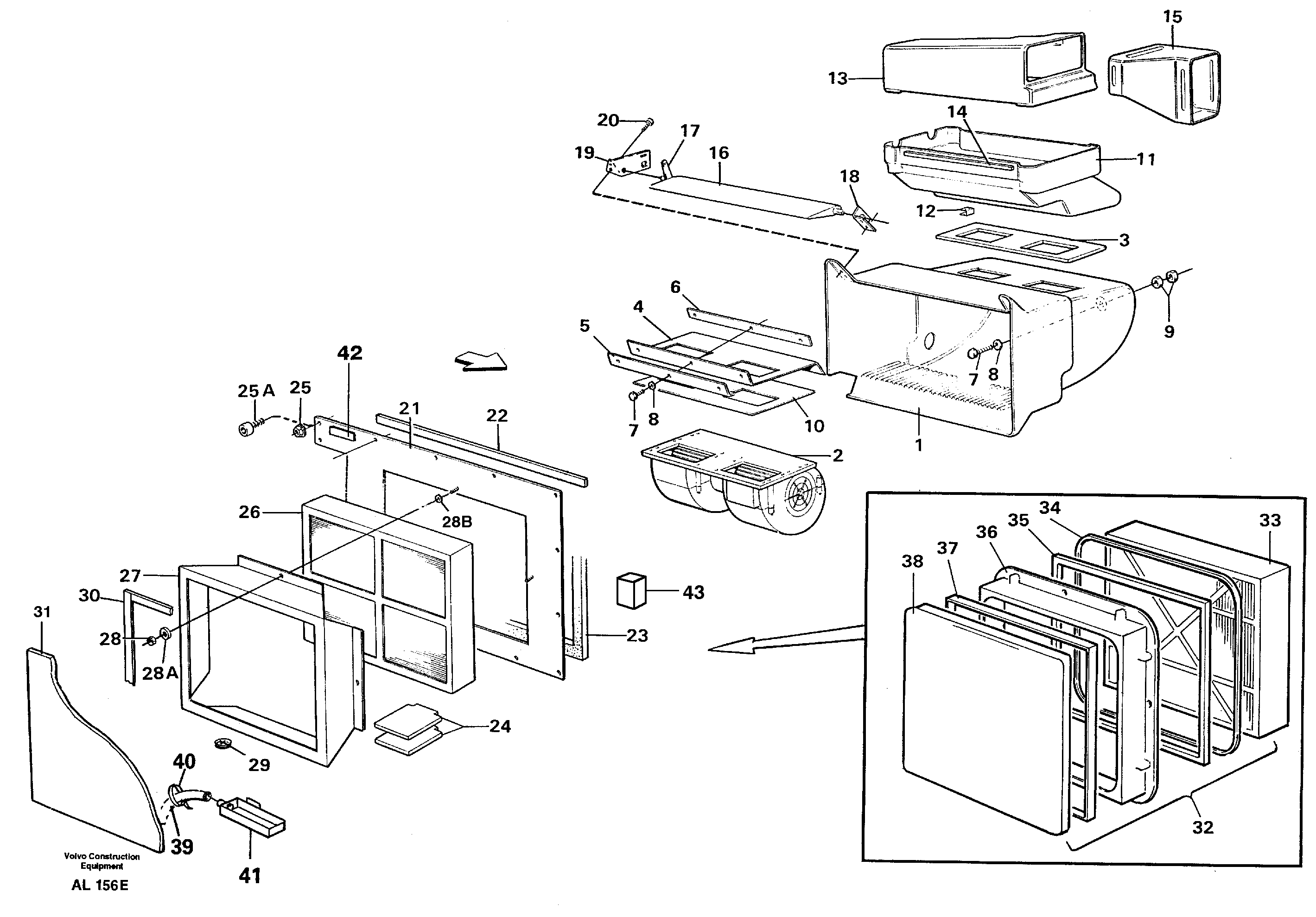 Air filter — volvo parts diagram