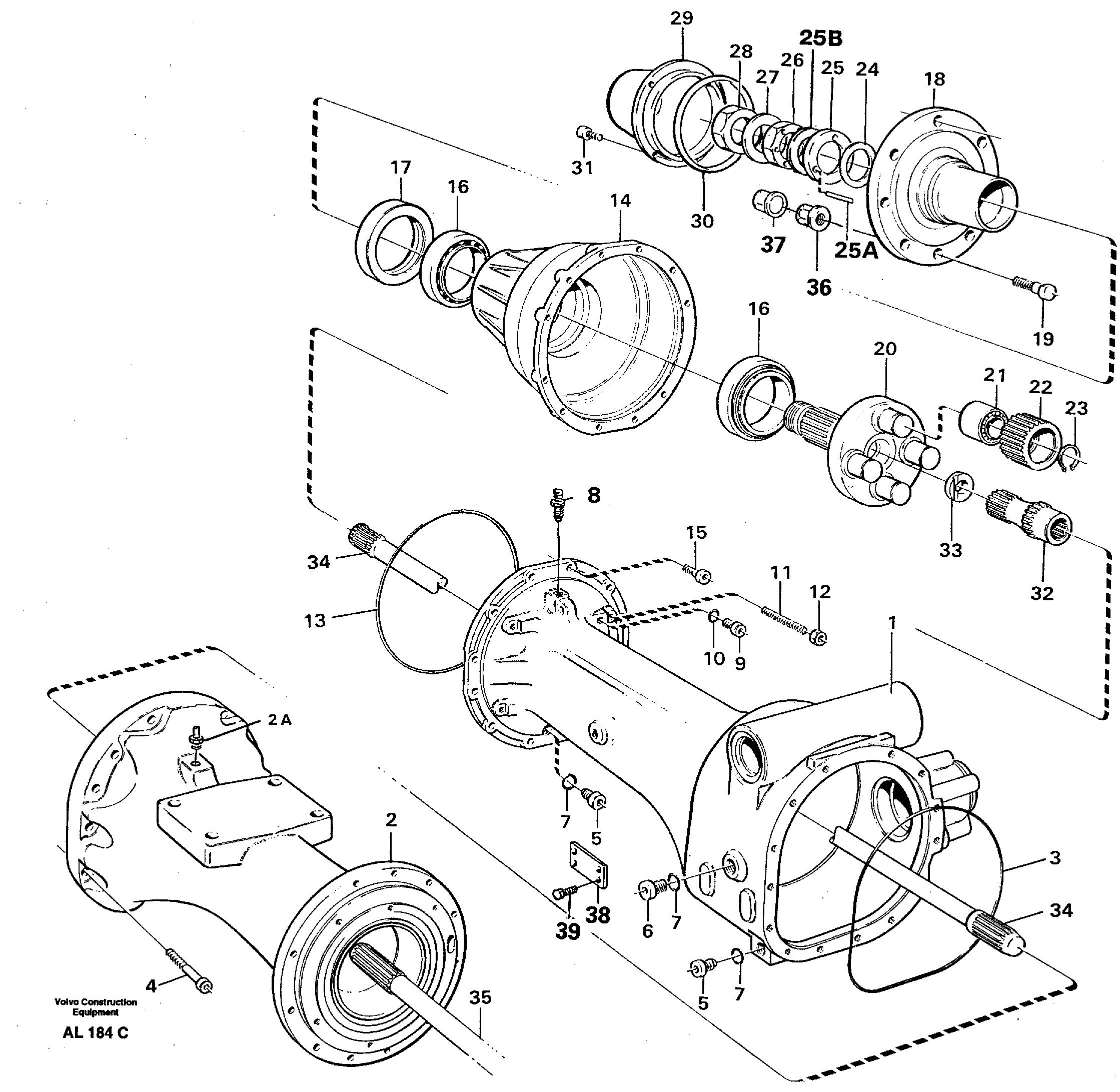 Axle, rear  23849 — volvo parts diagram