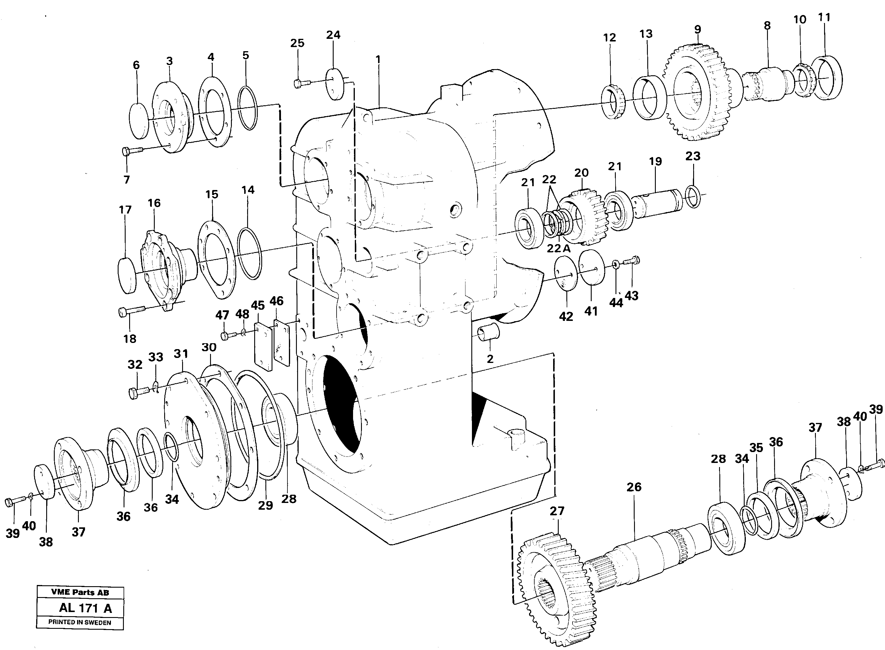 Clutch housing 4 - speeds 30872 — volvo parts diagram