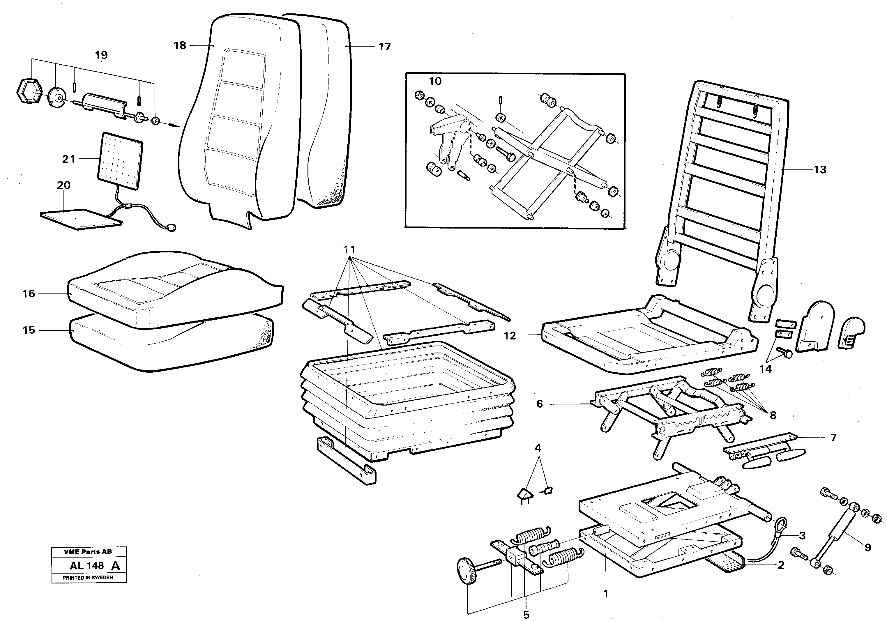 Operator's seat, Kab  92411 — volvo parts diagram