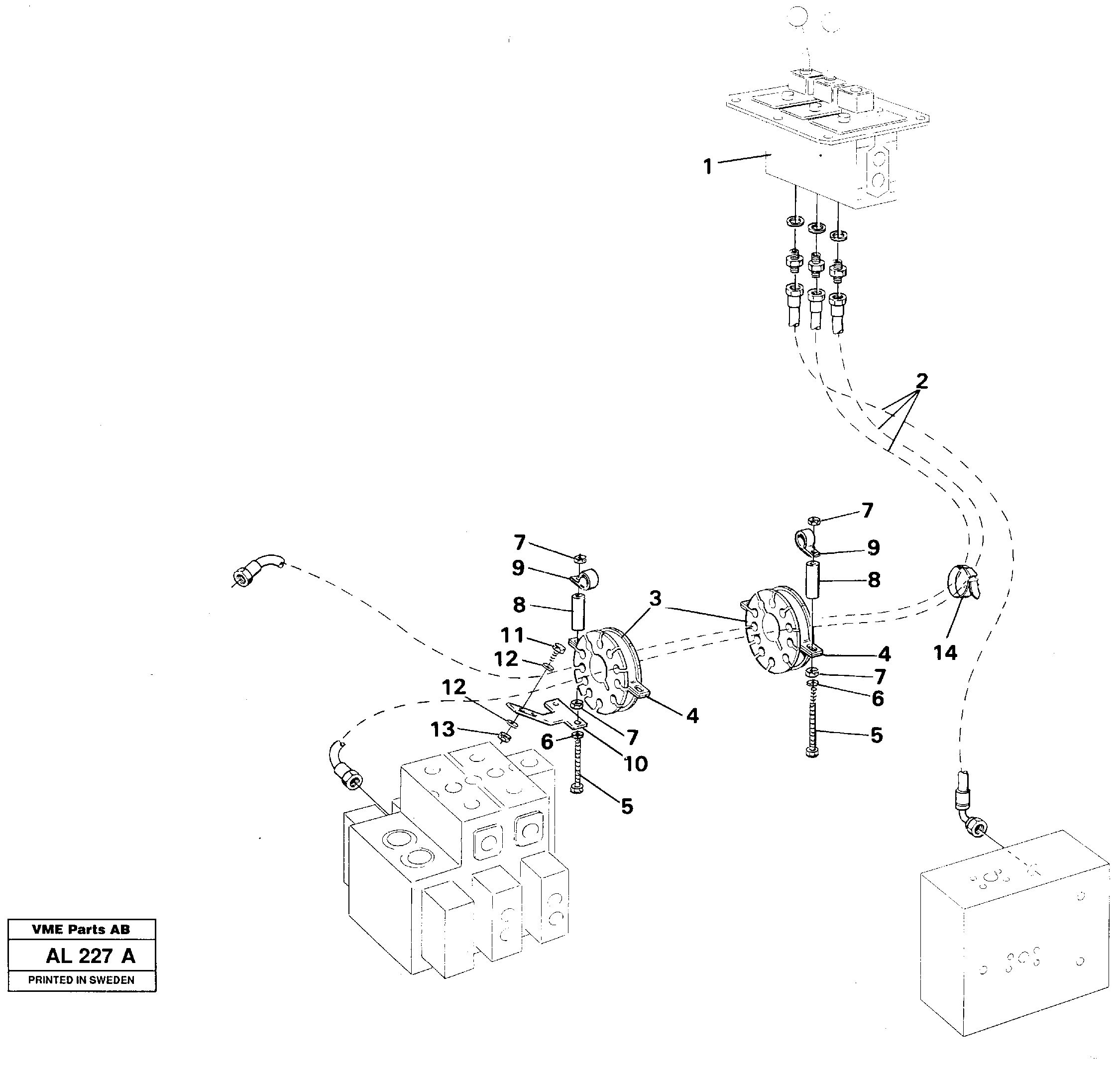 Servo hydraulic: Fitting parts  L70B — volvo parts diagram