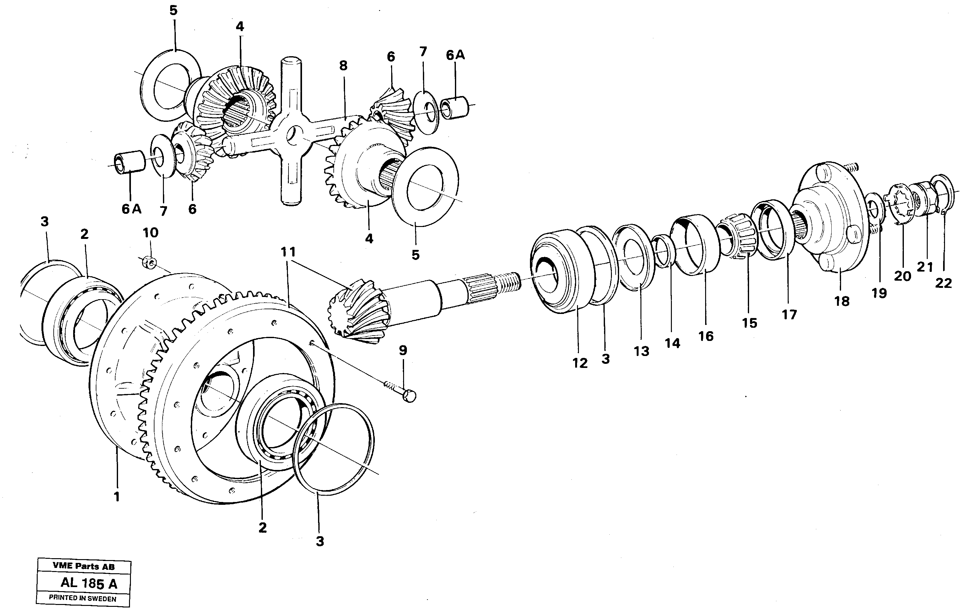 Differential carrier, See Sb 460 Ind K9  23848, 23849, 23850 — volvo parts diagram