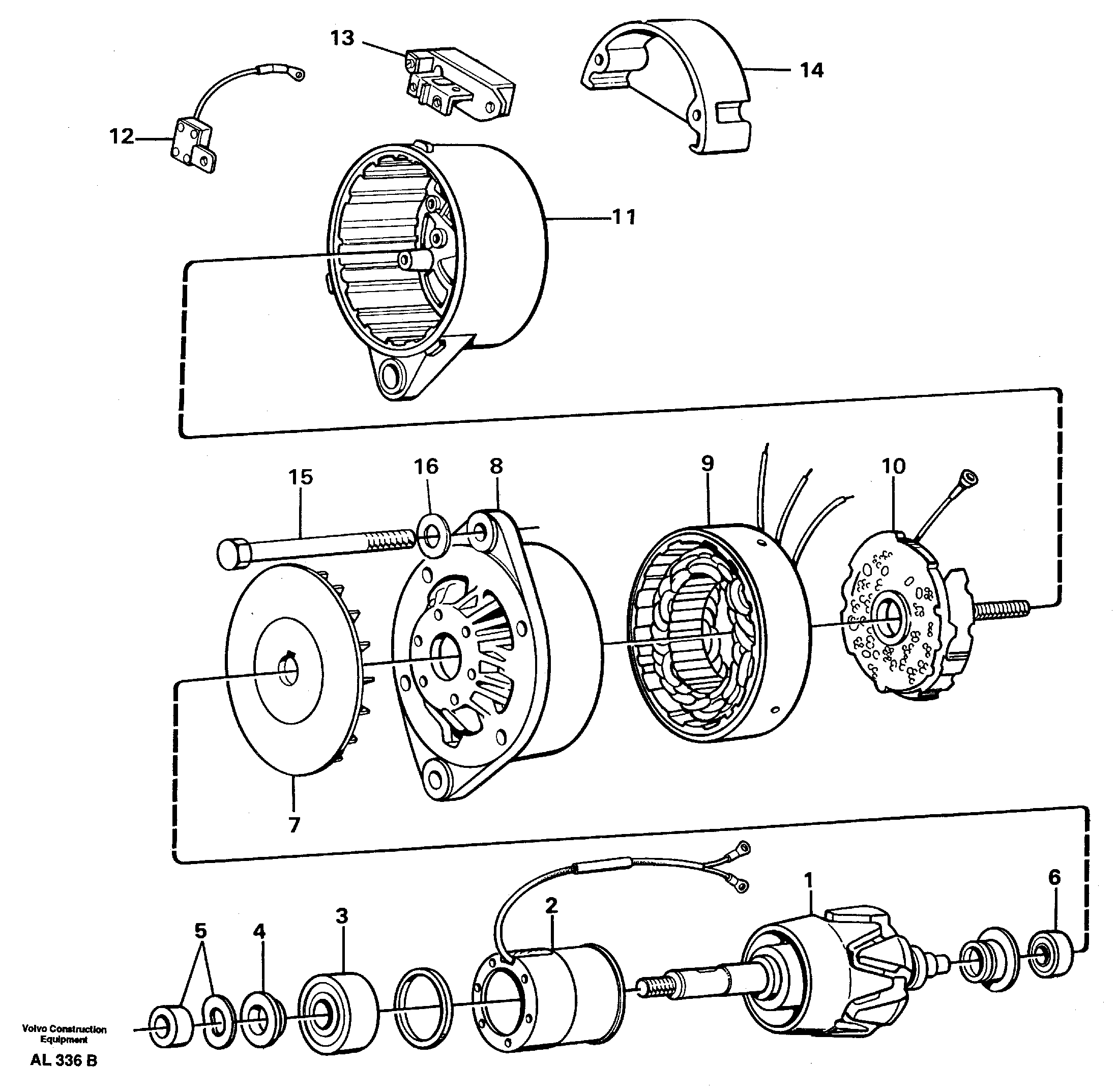 Alternator  94527 — volvo parts diagram