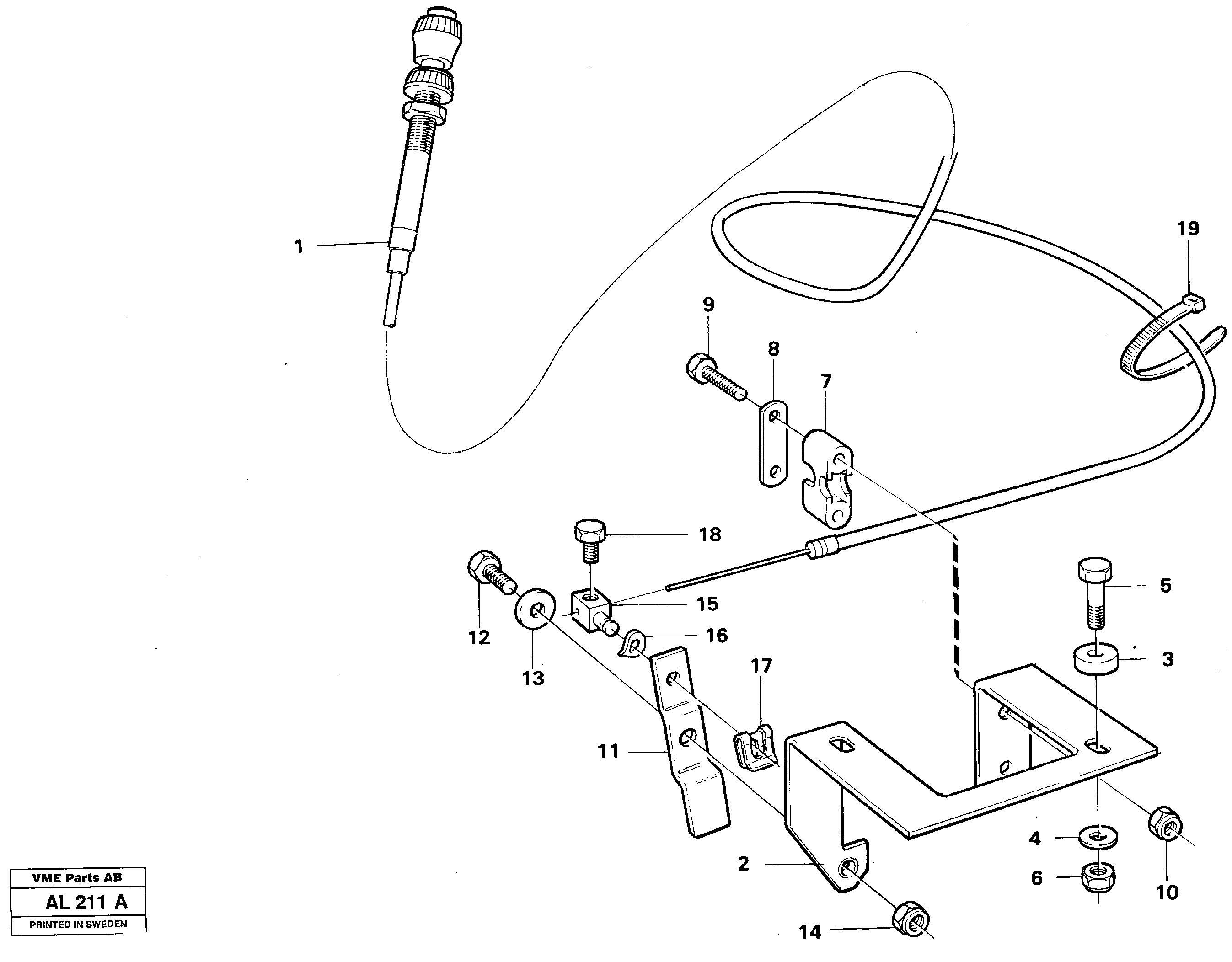 Hand throttle  92459 — volvo parts diagram