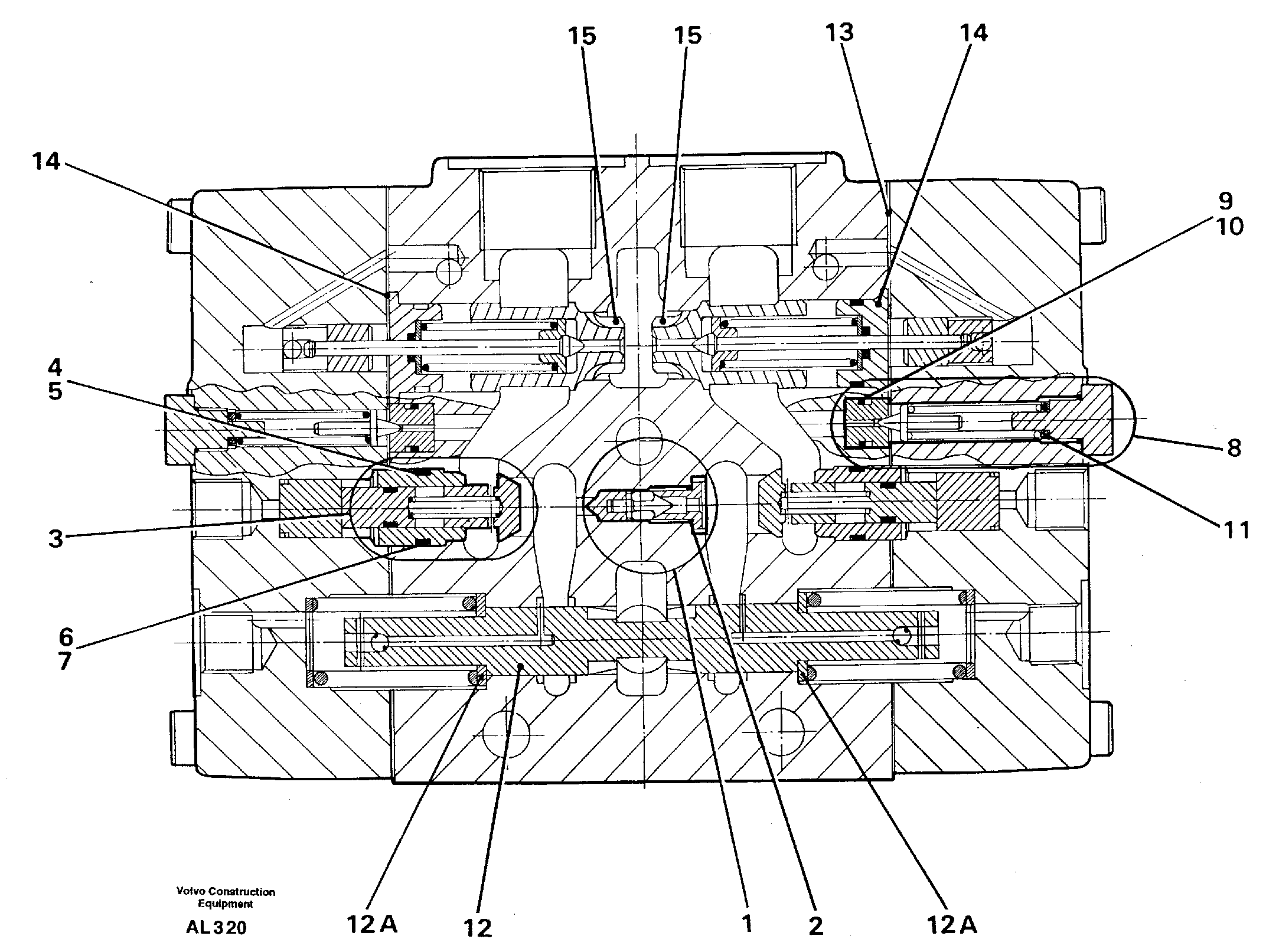 Valve section 3:rd function  92494, 94883, 93547 — volvo parts diagram