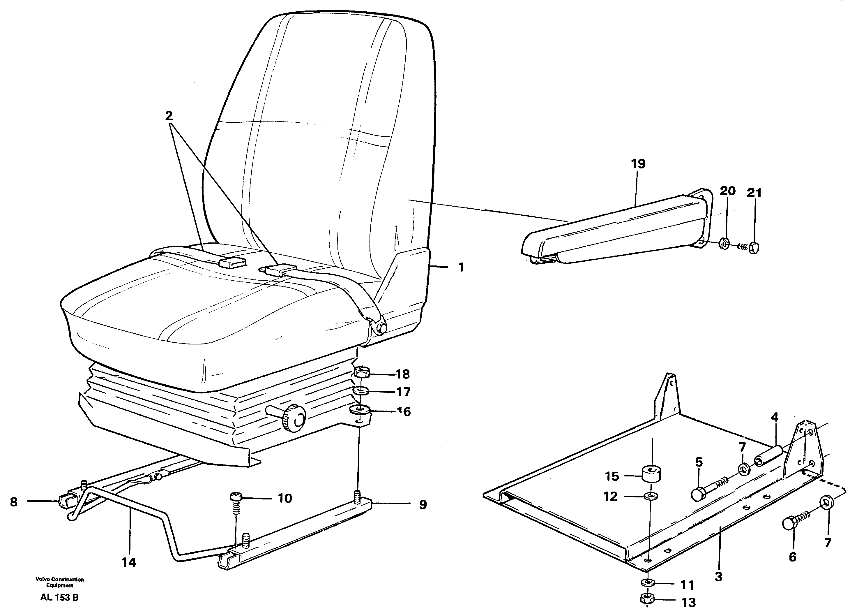 Operator seat Assembly — volvo parts diagram