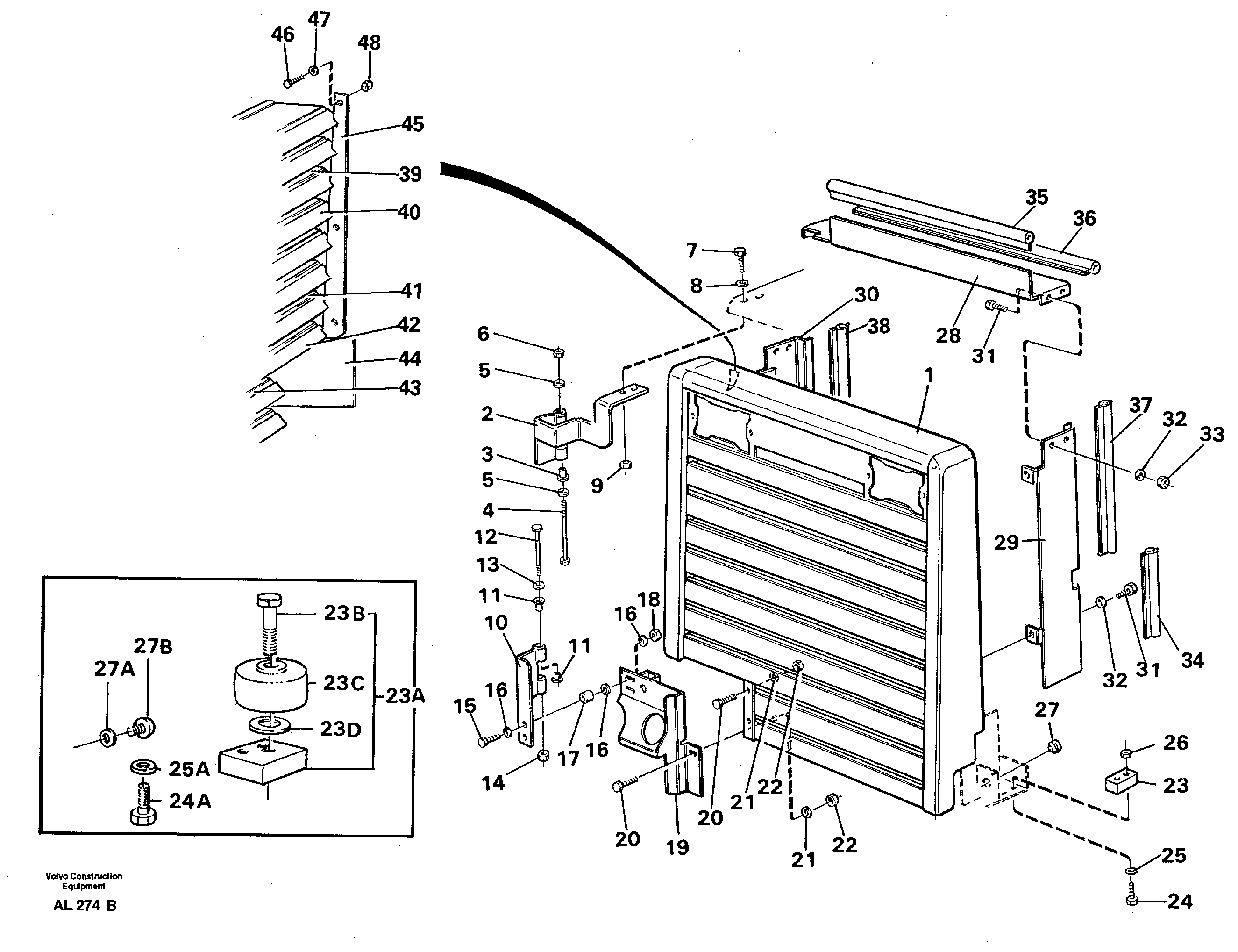 Radiator casing — volvo parts diagram