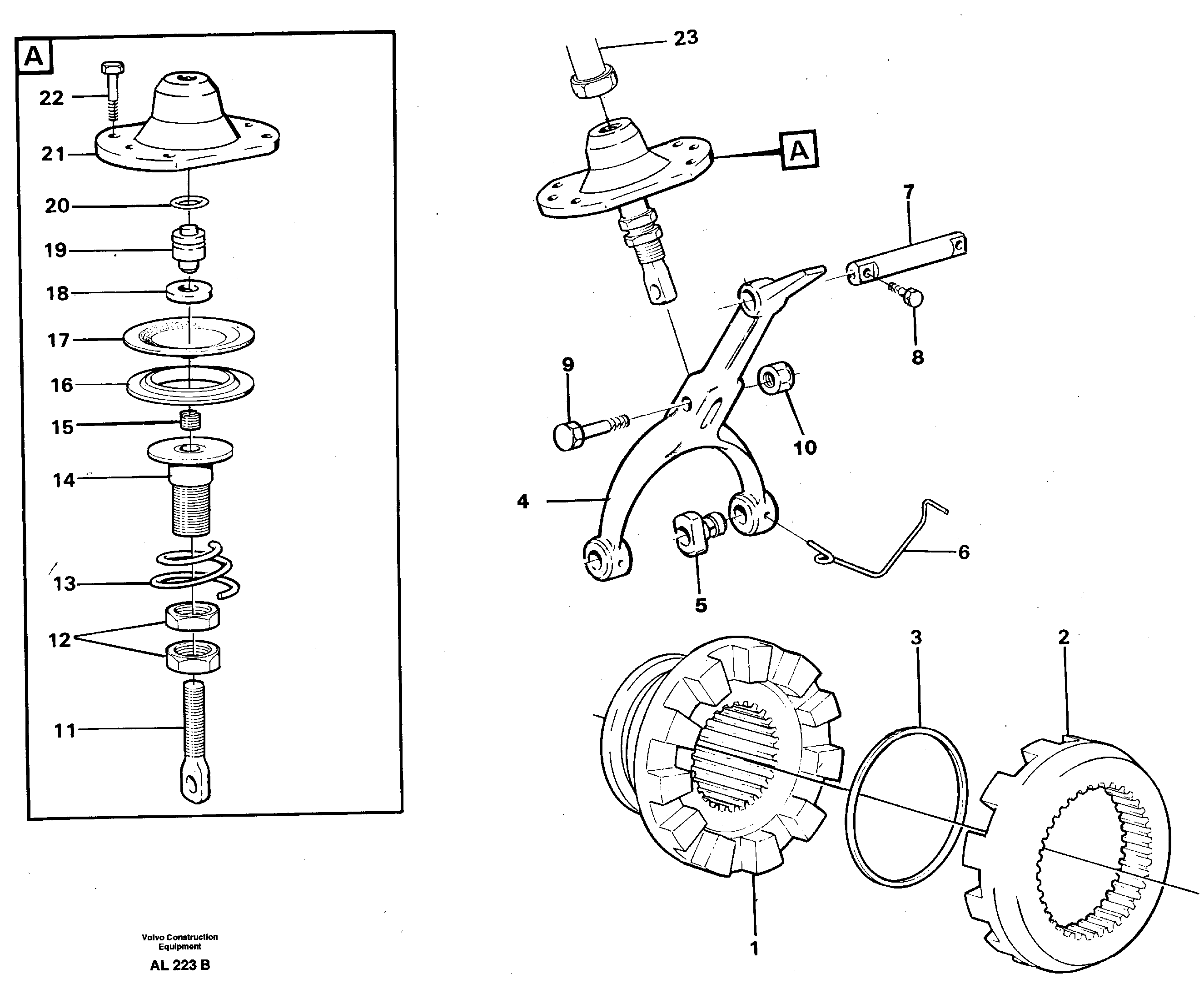 Differential lock  92616 — volvo parts diagram