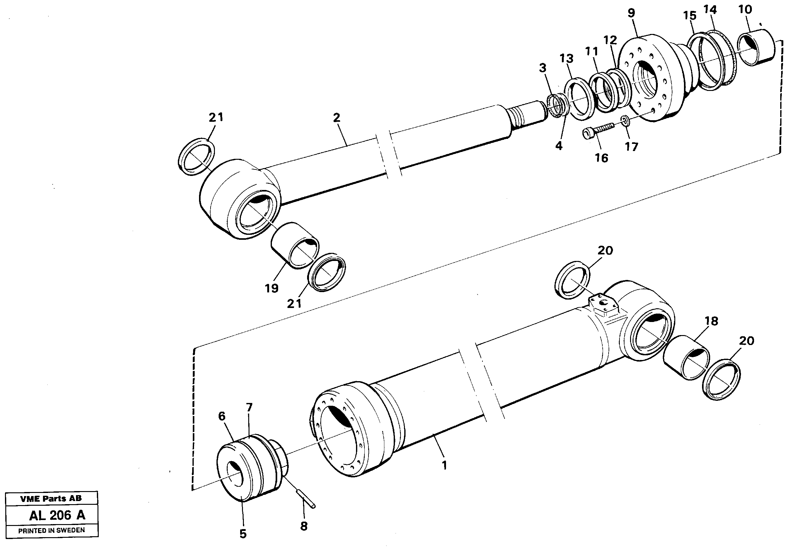 Hydraulic cylinder Tilting — volvo parts diagram