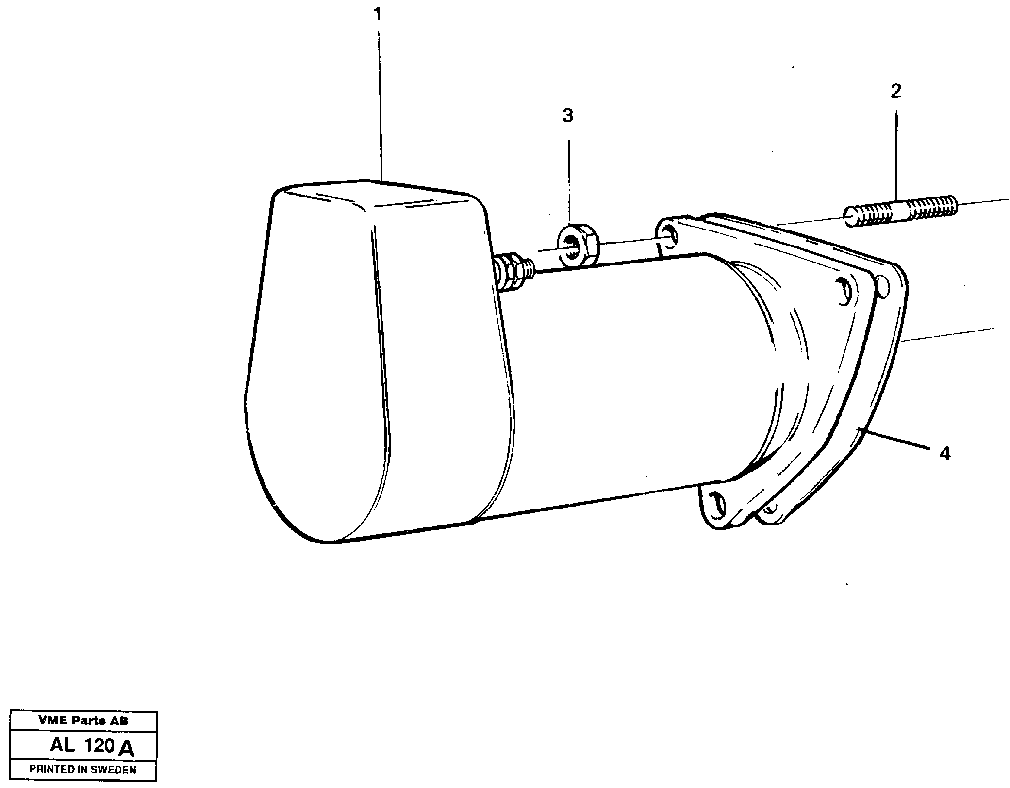 Starter motor, mounting — volvo parts diagram