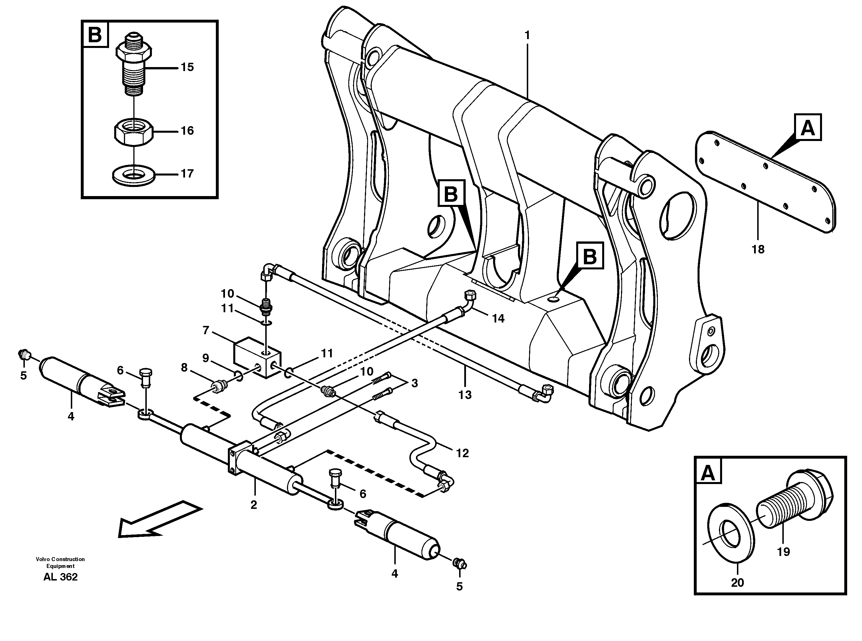 Attachment bracket  93517 — volvo parts diagram