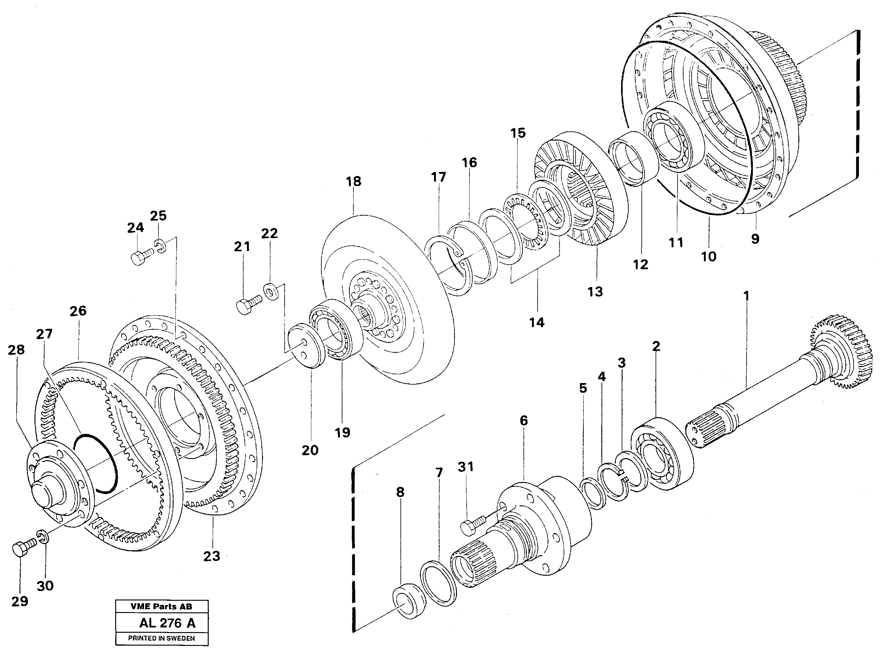 Torque converter — volvo parts diagram