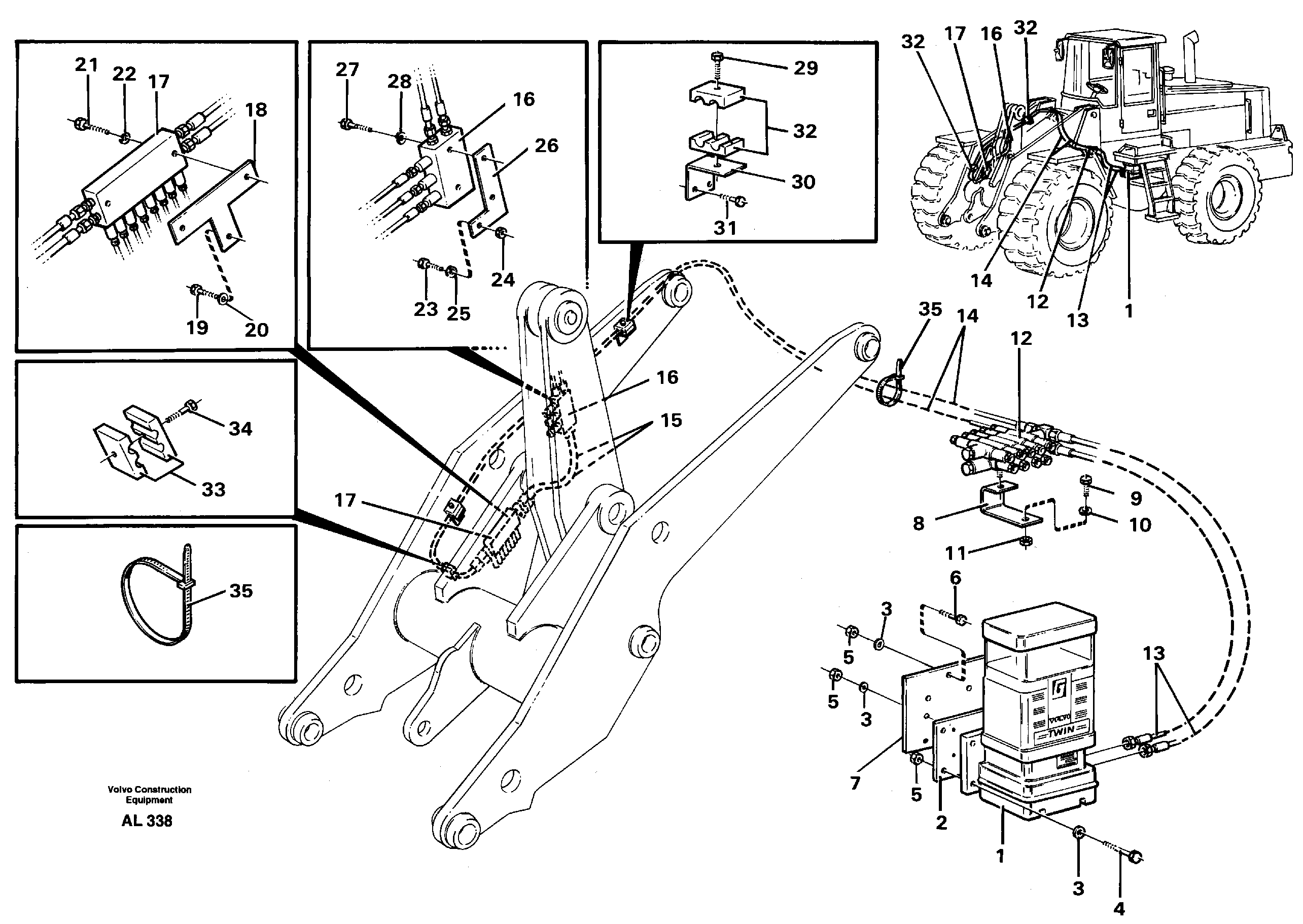Central lubrication.  92754 — volvo parts diagram