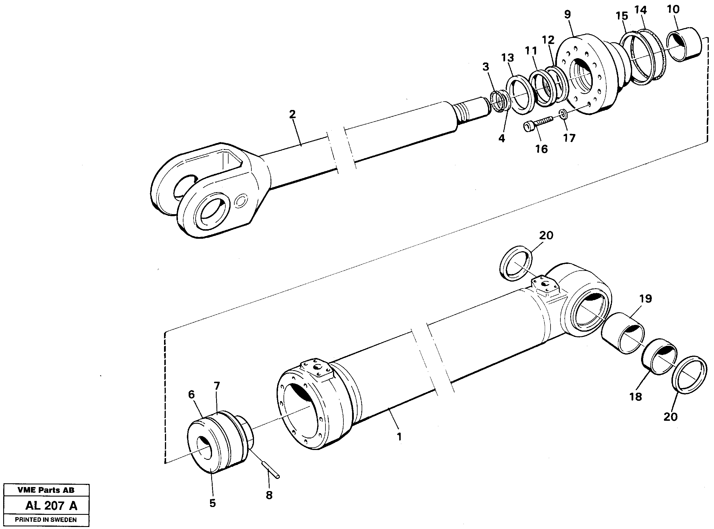 Hydraulic cylinder Lifting — volvo parts diagram