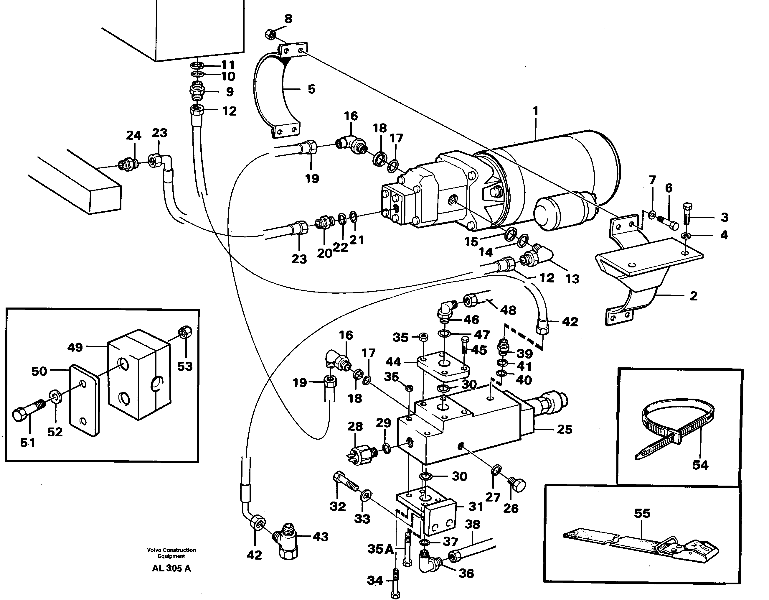 Auxiliary steering system  92626 — volvo parts diagram