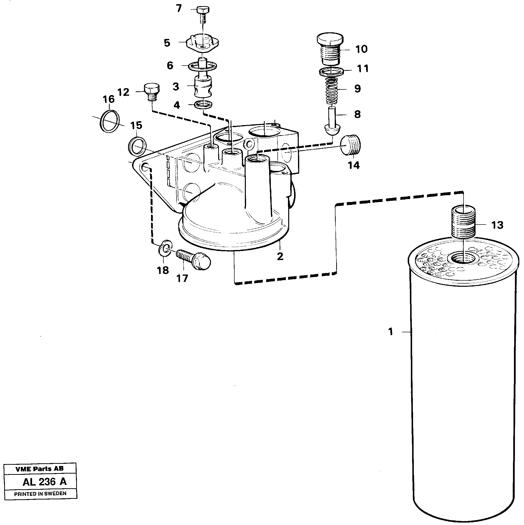 Oil filter — volvo parts diagram