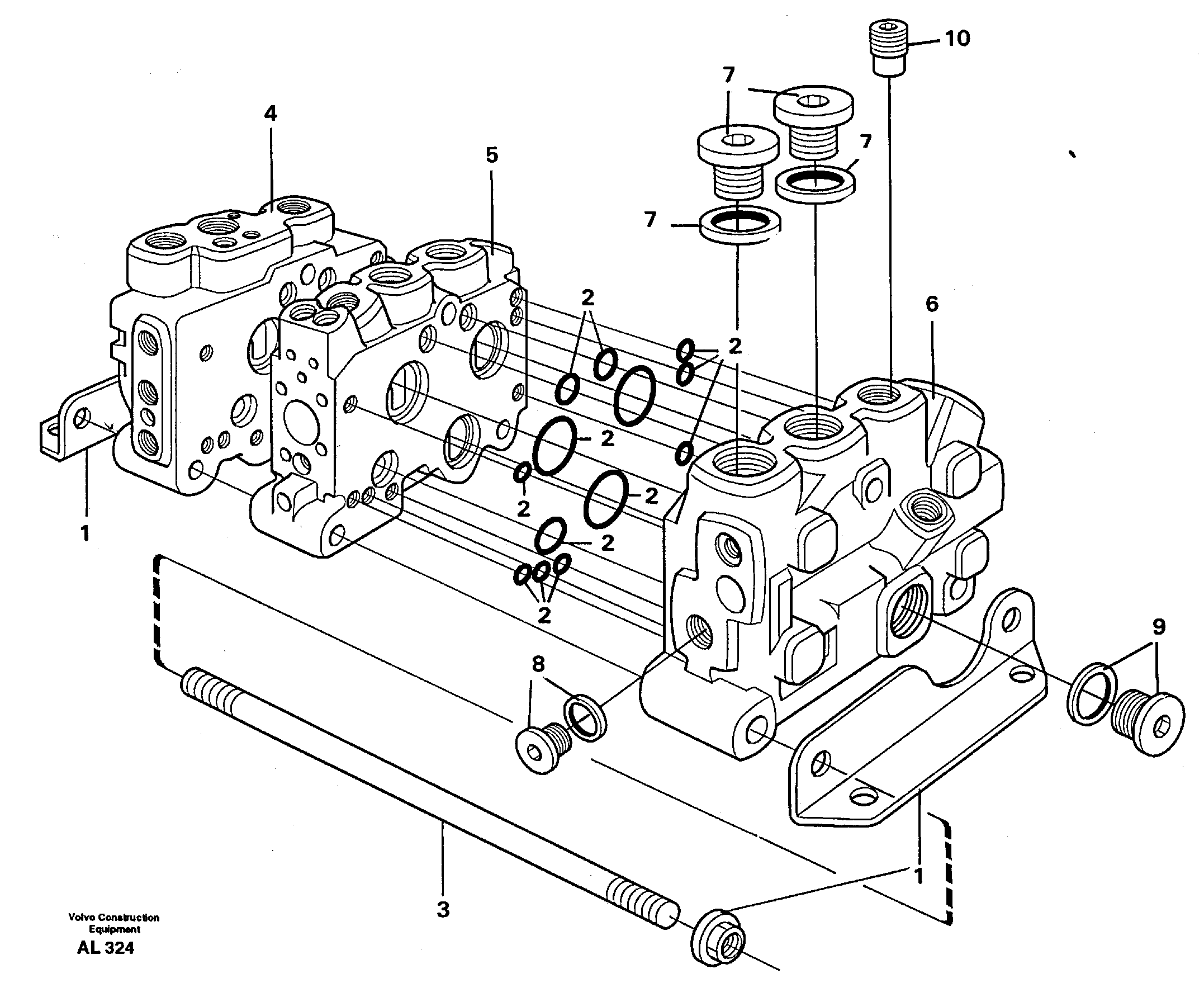 Valve section with assembly parts  92767 — volvo parts diagram